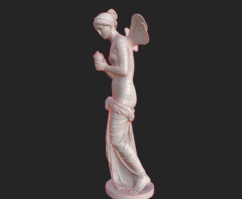 Statue of Psyche  Low-poly 3D model_22