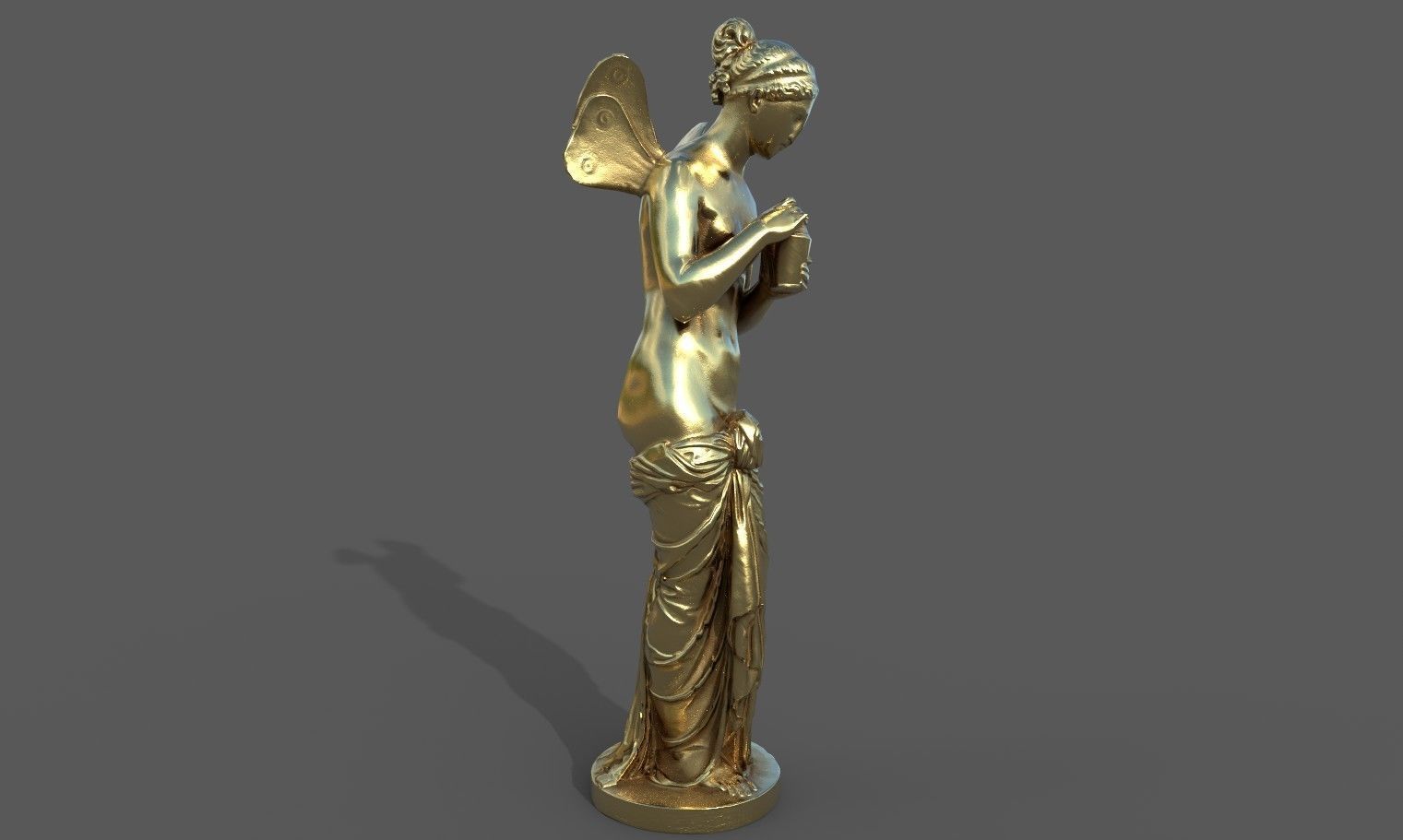 Statue of Psyche  Low-poly 3D model_21