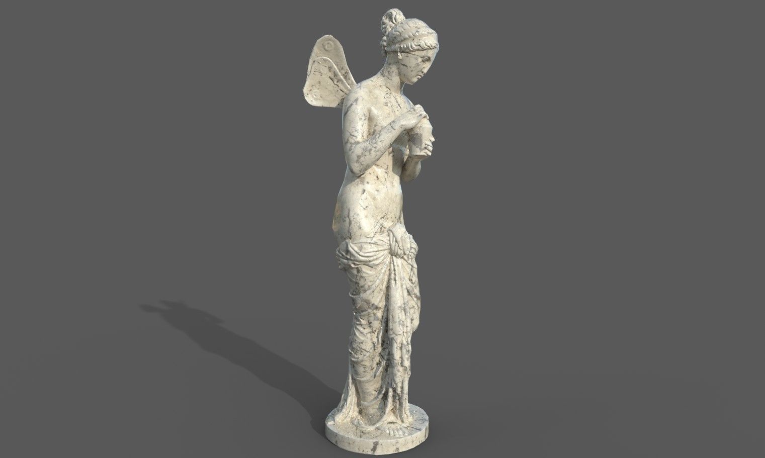 Statue of Psyche  Low-poly 3D model_16