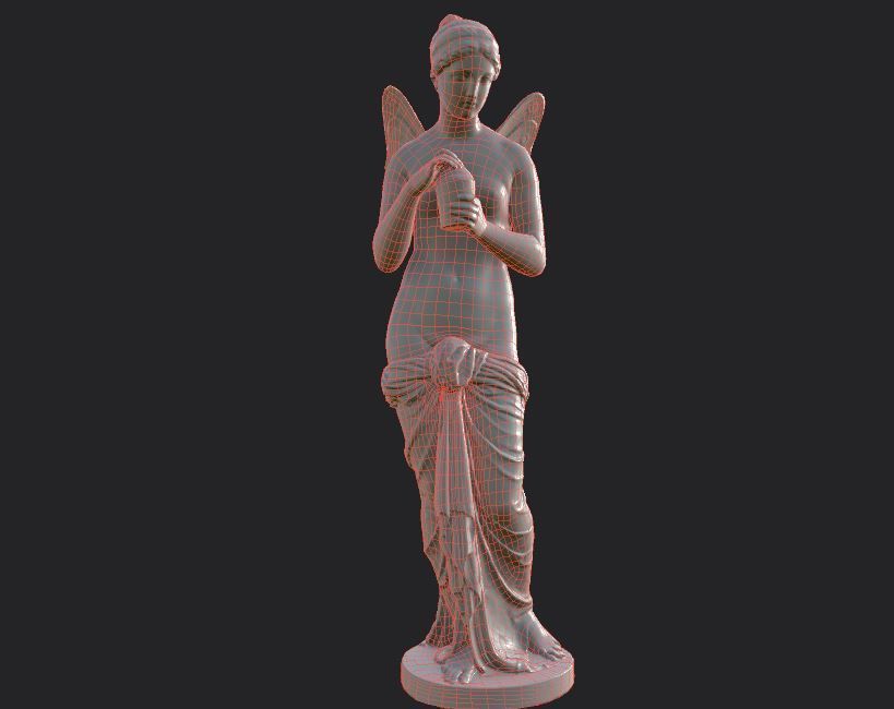 Statue of Psyche  Low-poly 3D model_23