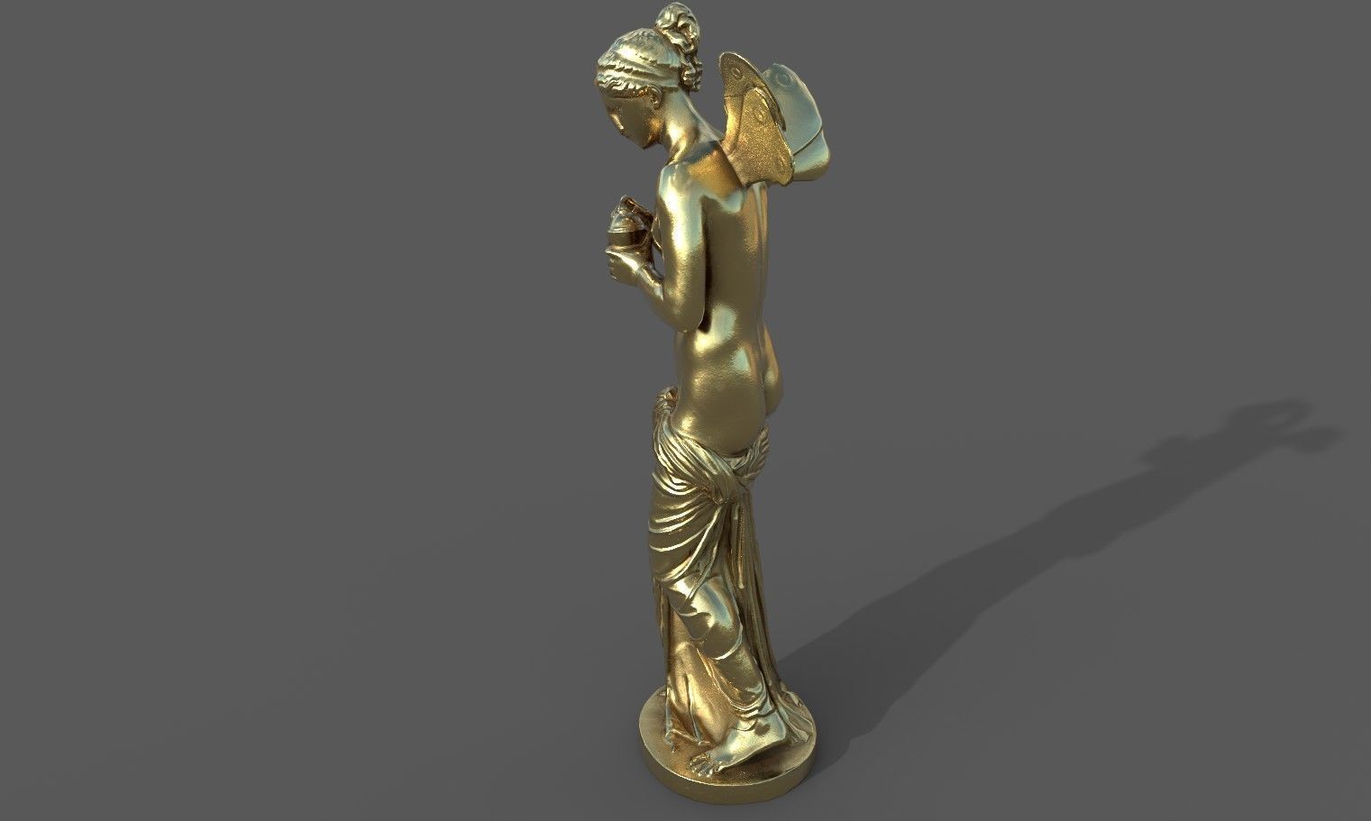 Statue of Psyche  Low-poly 3D model_20