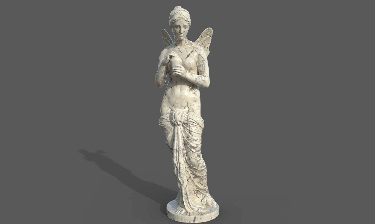 Statue of Psyche  Low-poly 3D model_14