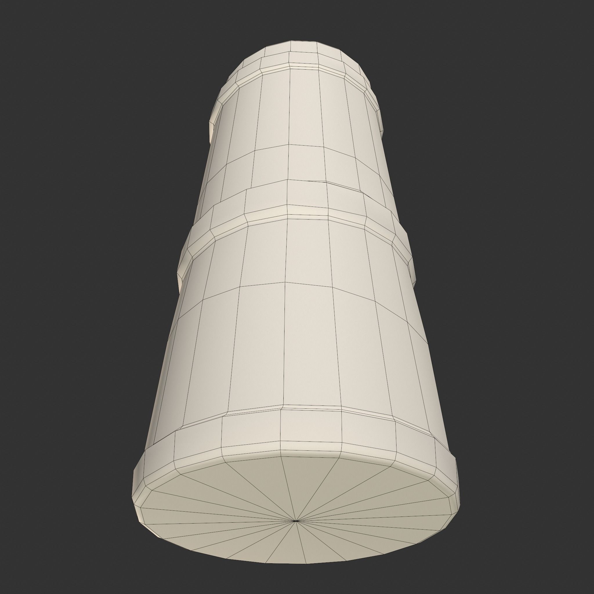 Medieval Butter Churn with Butter Low-poly 3D model_10