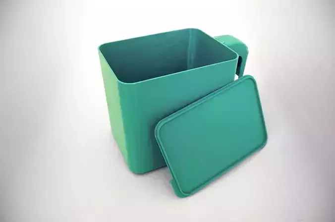TINY TRASH BIN FOR BOOKCASE 3D print model TINY TRASH BIN FOR BOOKCASE 3D print model