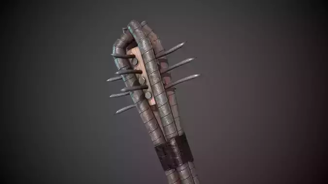 Spiked Weapon Rebar Melee Low-poly 3D model