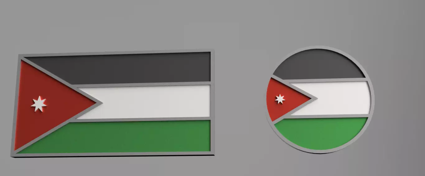 Jordan 3d flag Free 3D model