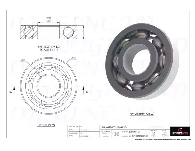 6410-C3 Baller Bearing