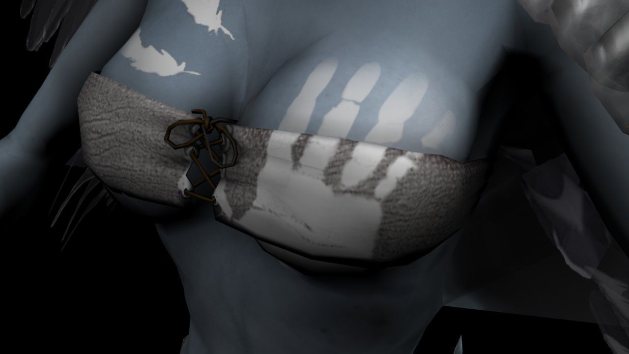 Clothed Harpy Low-poly 3D model_17