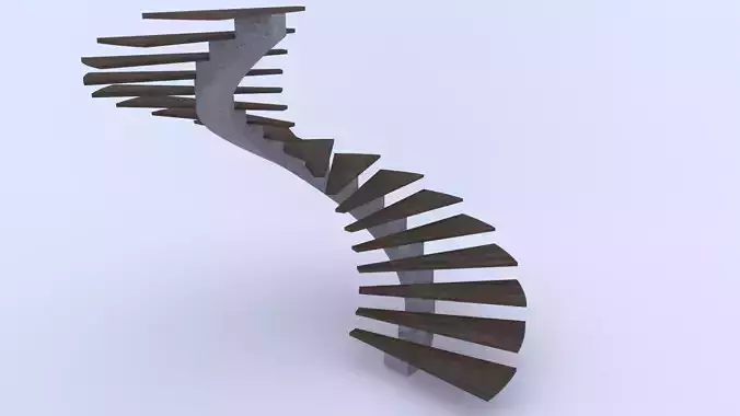 Stairs wooden spiral staircase