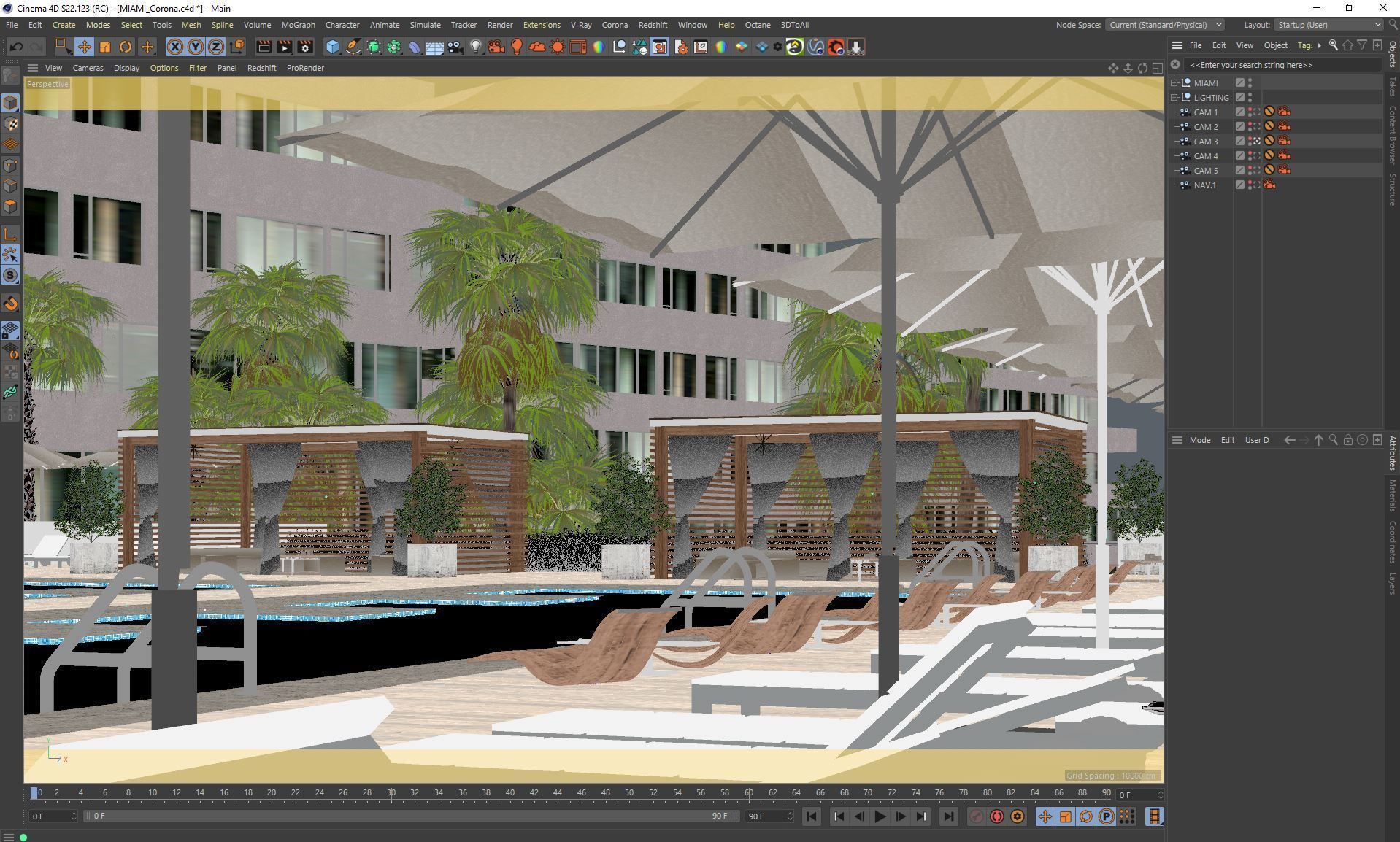 Corona - C4D Scene files - Miami Holiday Resort 3D model_12