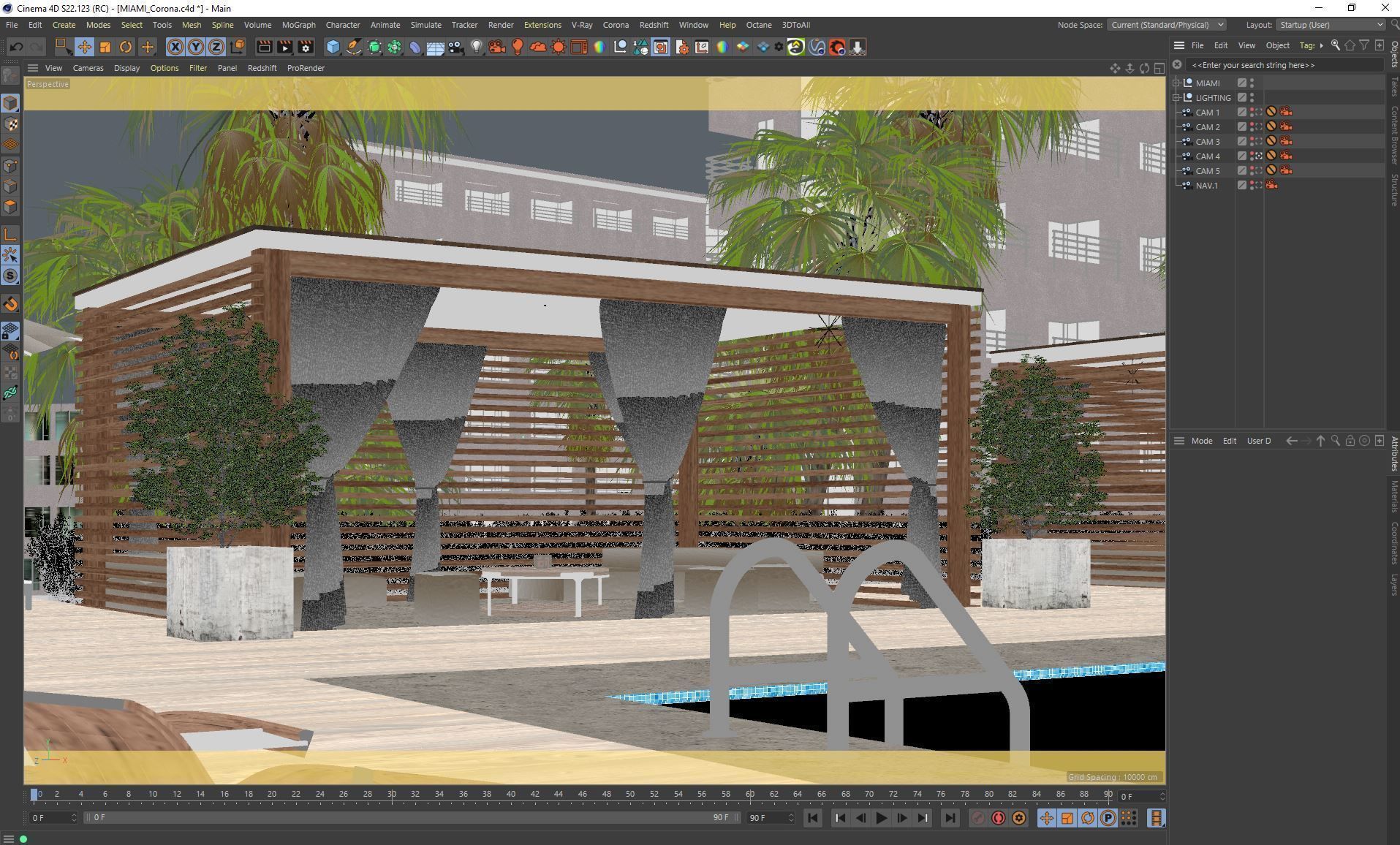 Corona - C4D Scene files - Miami Holiday Resort 3D model_13