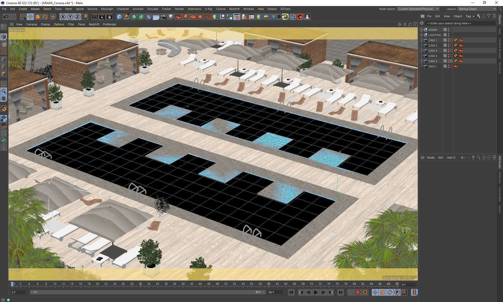 Corona - C4D Scene files - Miami Holiday Resort 3D model_14