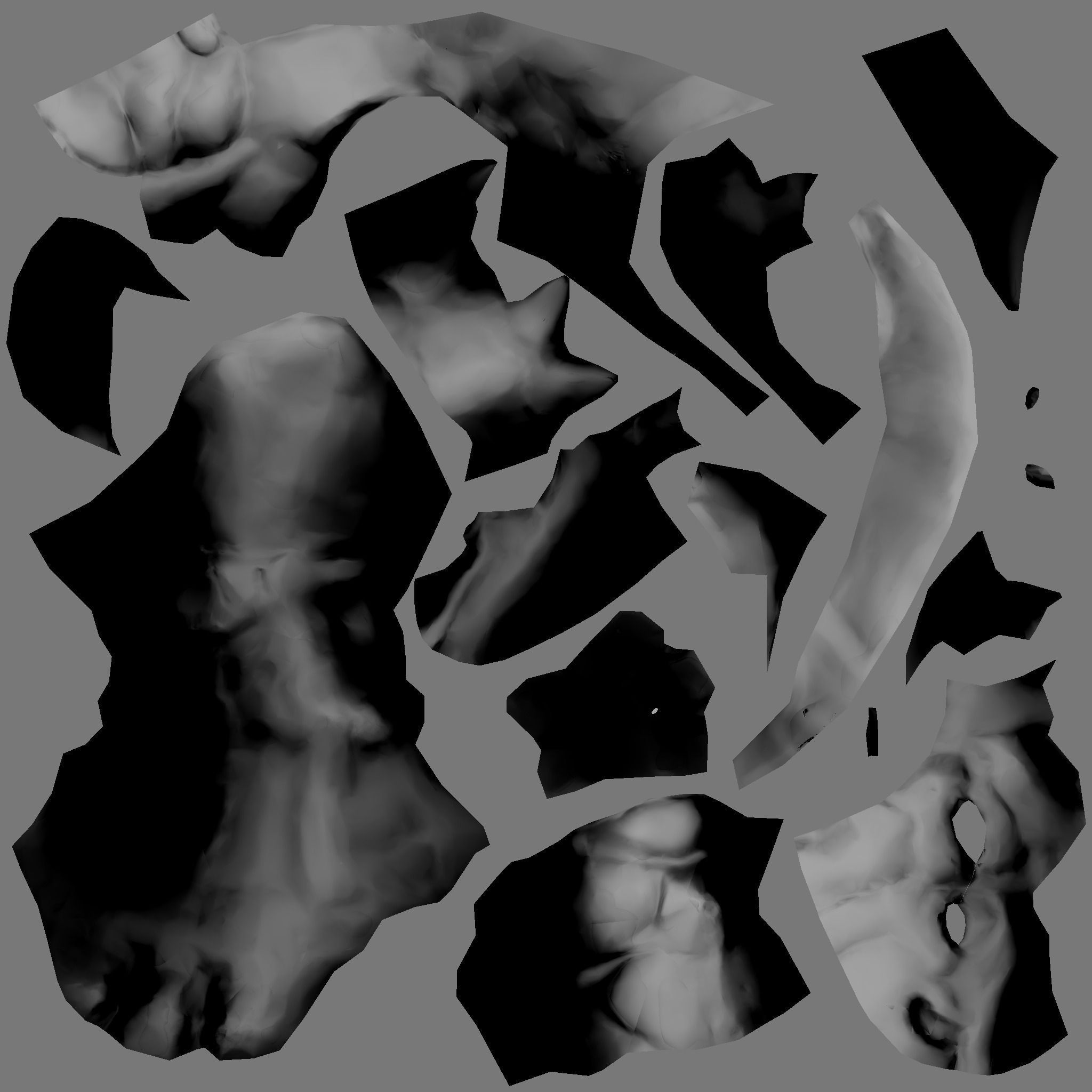 DevilDog orange monster Low-poly 3D model_14