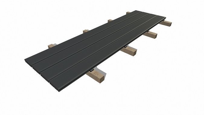 Decking board attachment point 3D model