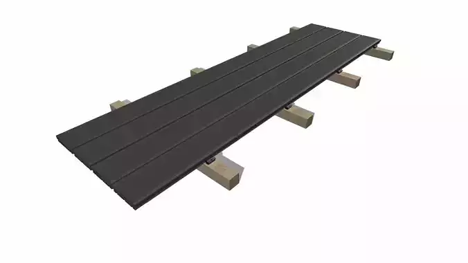 Decking board attachment point 3D model