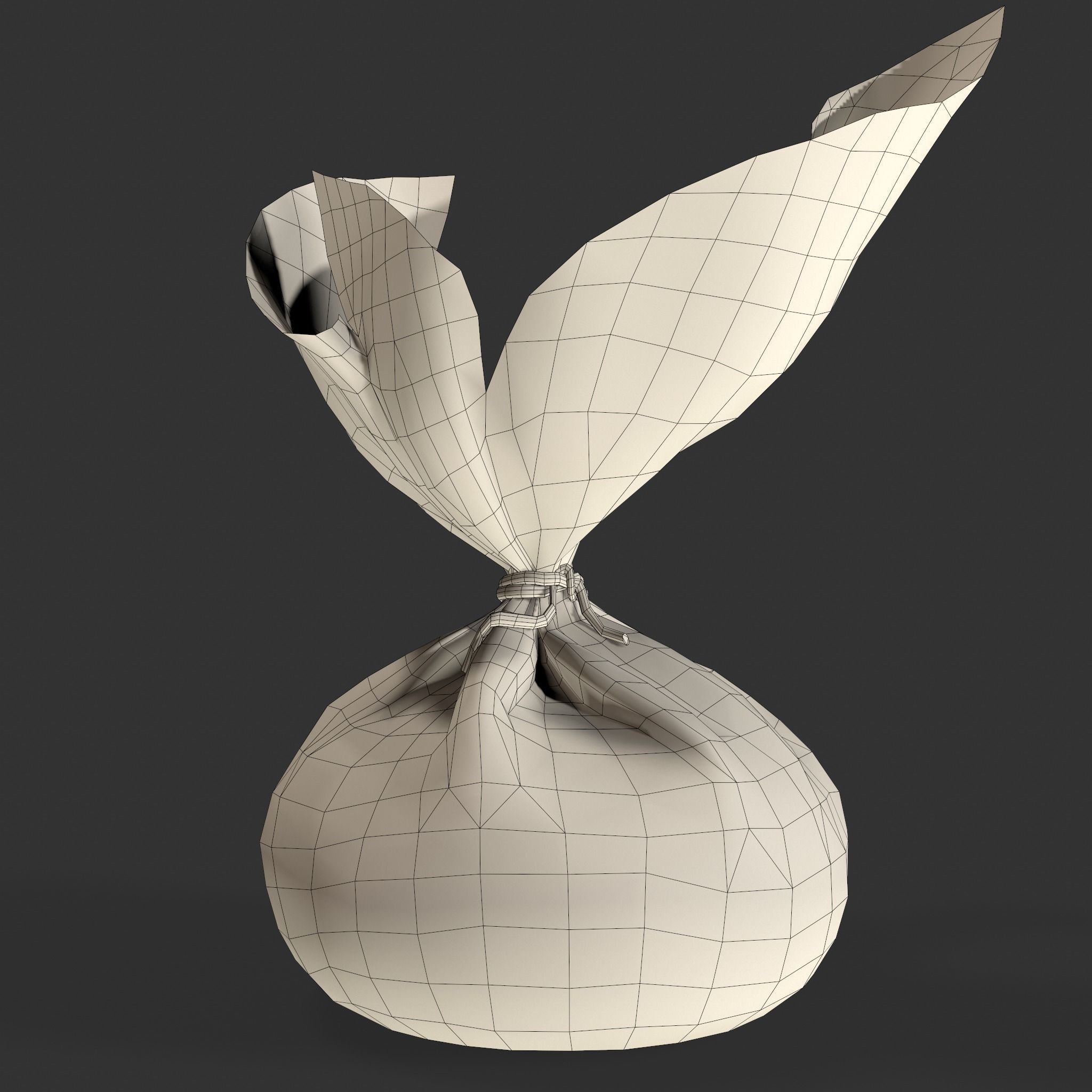 Medieval Cheese Sacks Low-poly 3D model_28