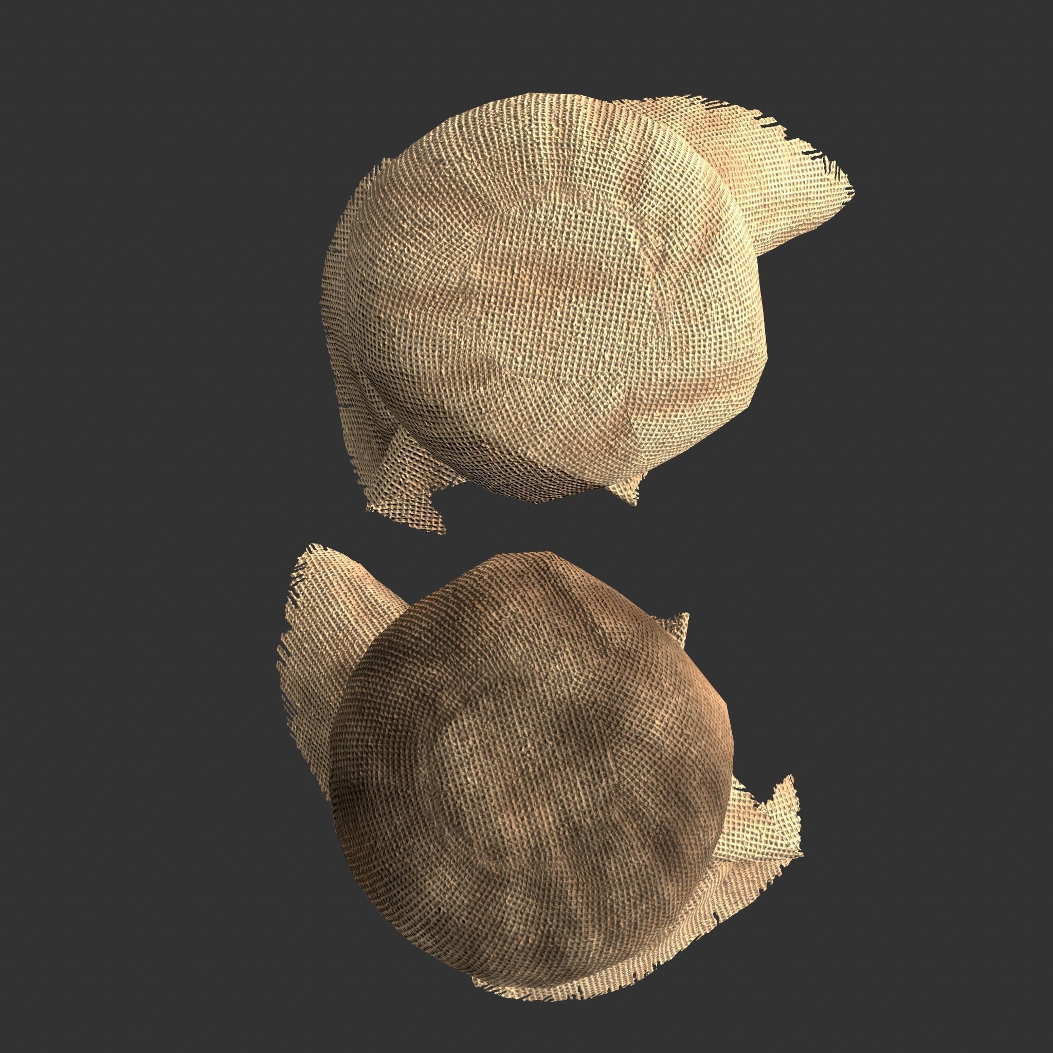 Medieval Cheese Sacks Low-poly 3D model_30