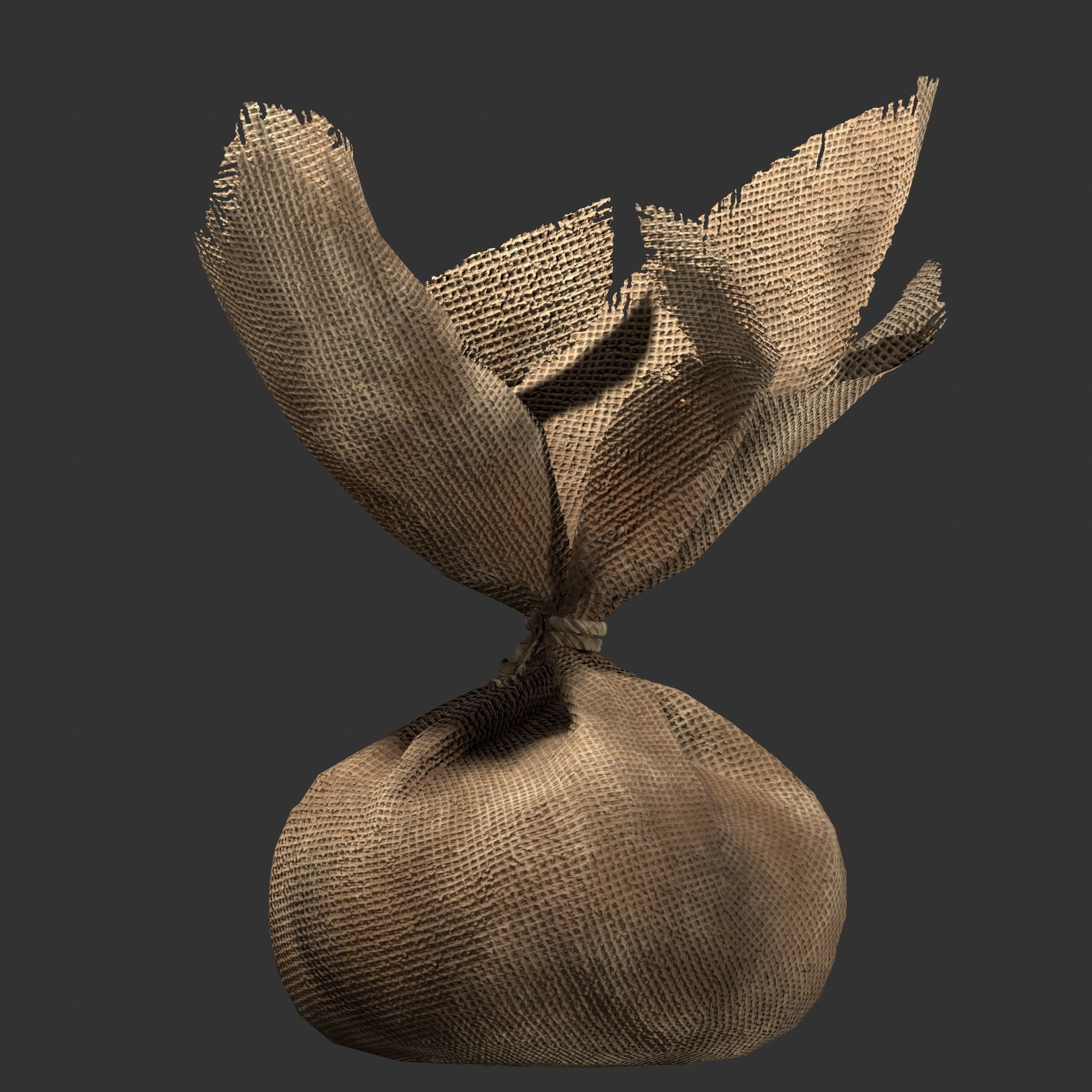 Medieval Cheese Sacks Low-poly 3D model_5