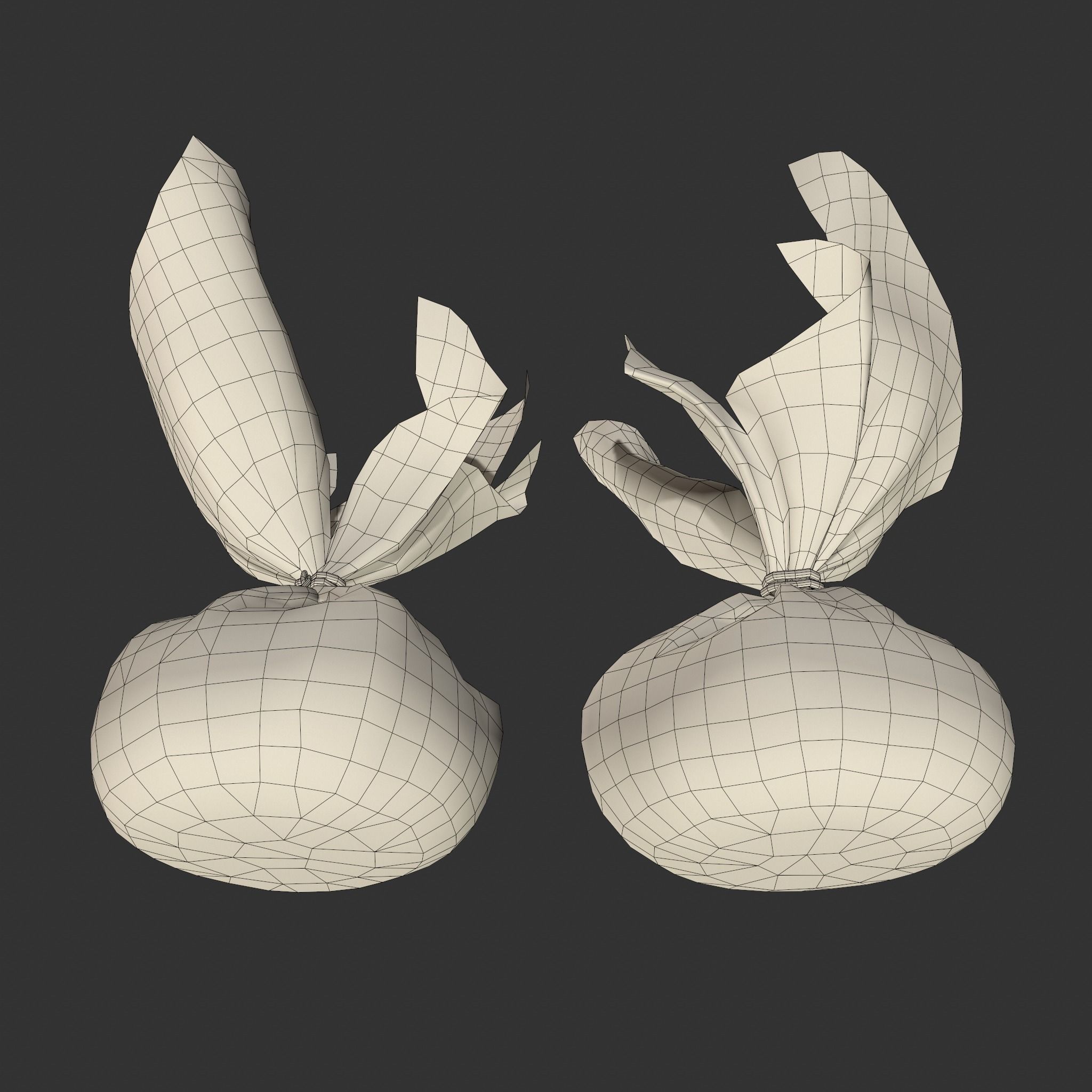 Medieval Cheese Sacks Low-poly 3D model_29