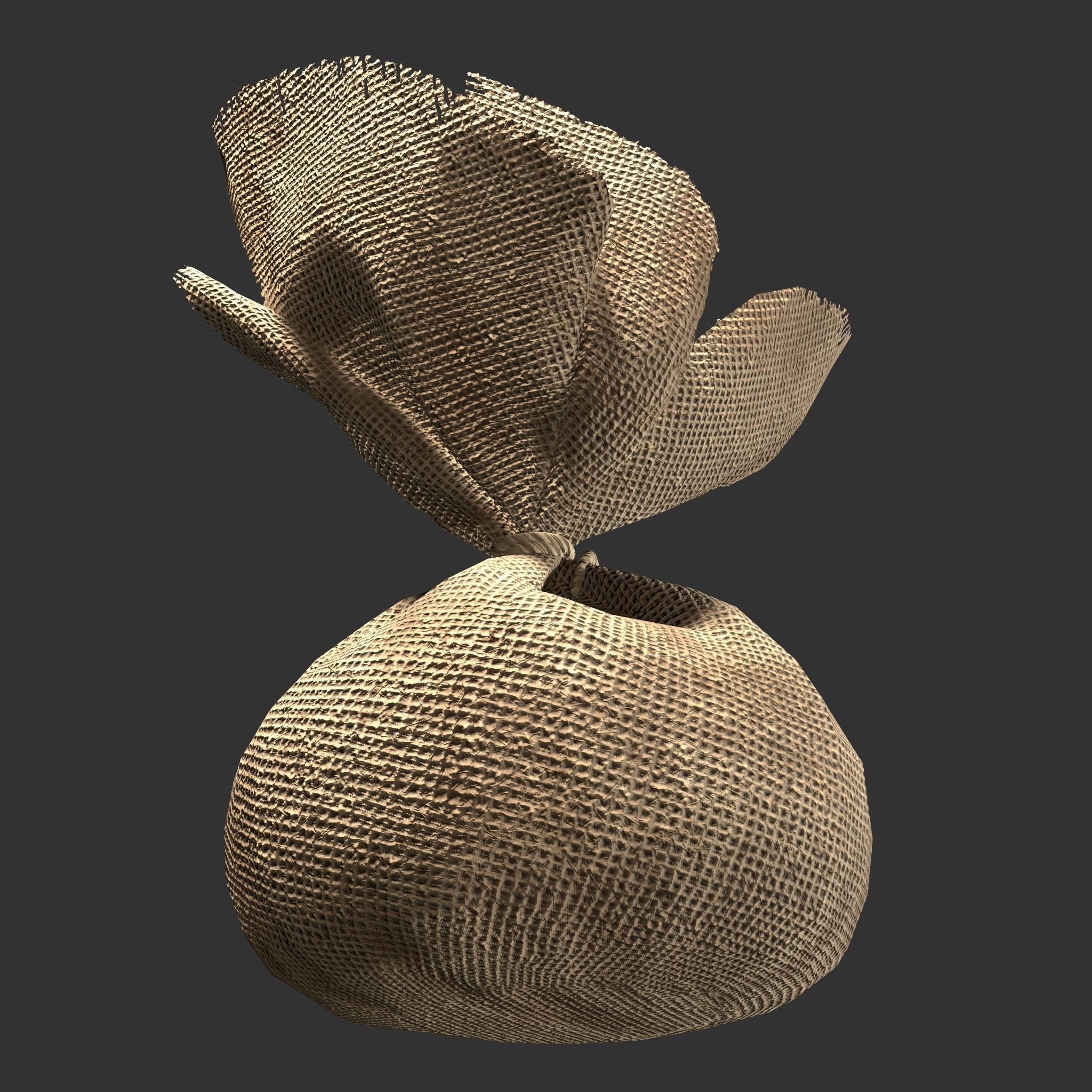 Medieval Cheese Sacks Low-poly 3D model_33