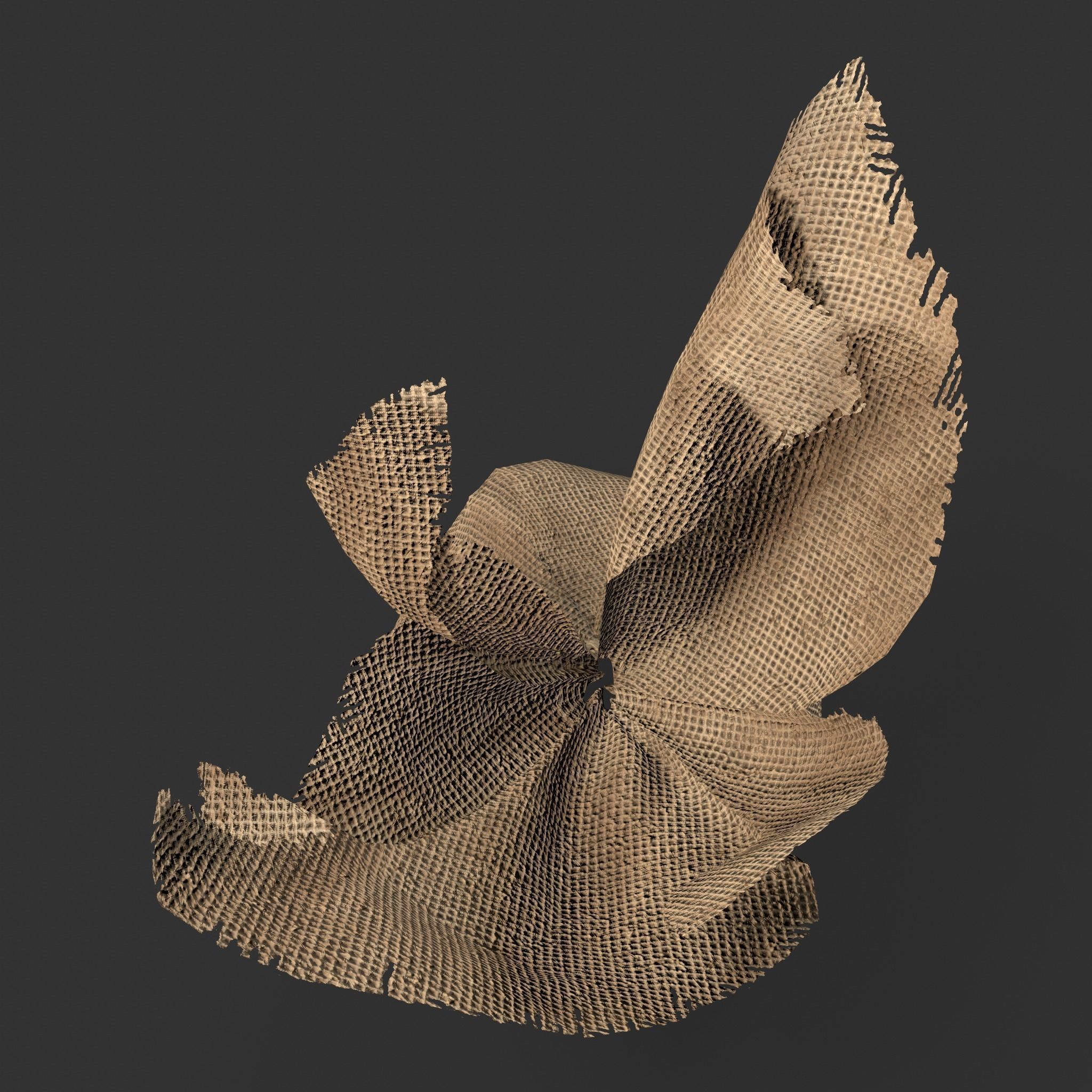 Medieval Cheese Sacks Low-poly 3D model_34