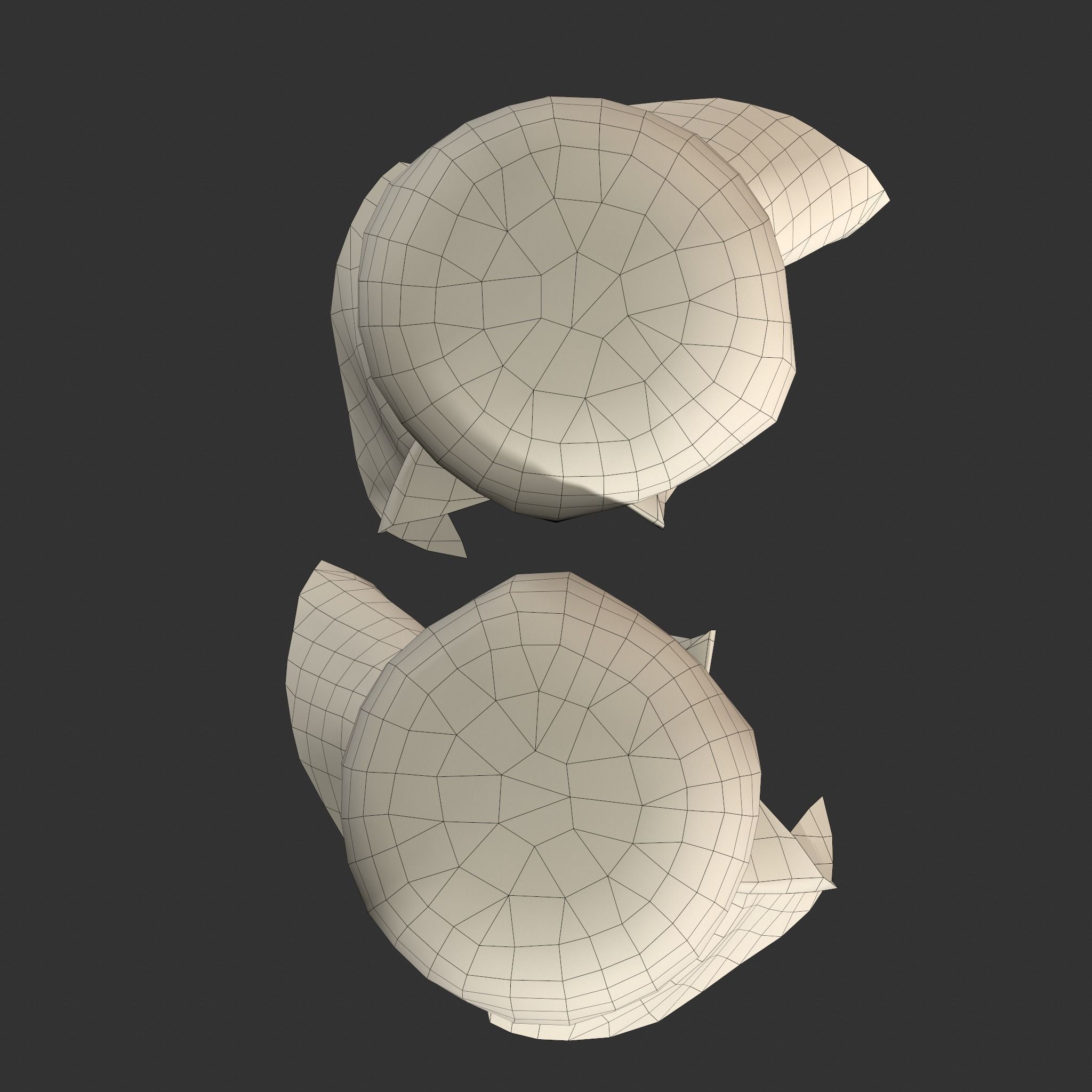 Medieval Cheese Sacks Low-poly 3D model_32