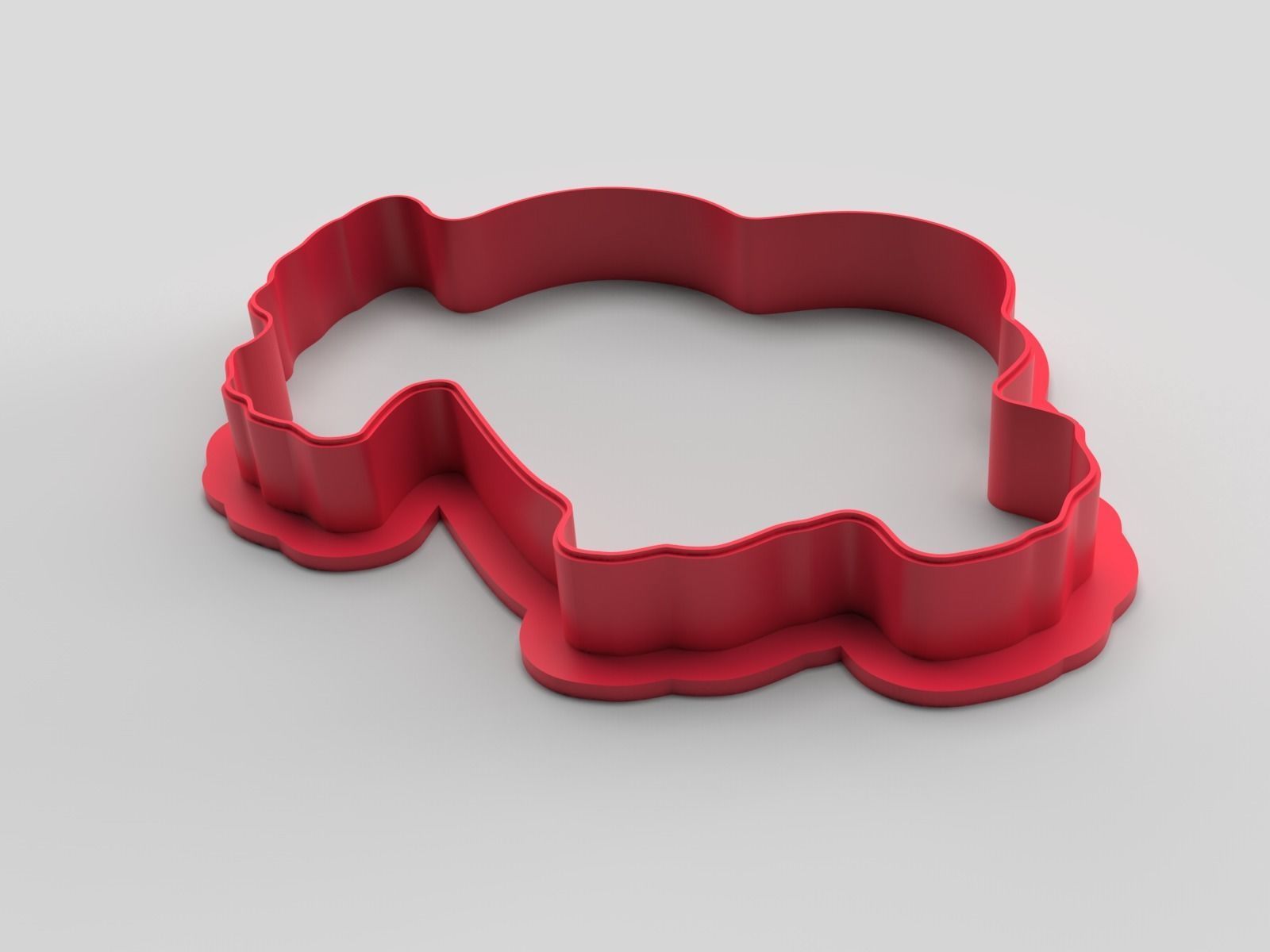 Cookie cutter and stamp - Doves and heart 3D print model_1