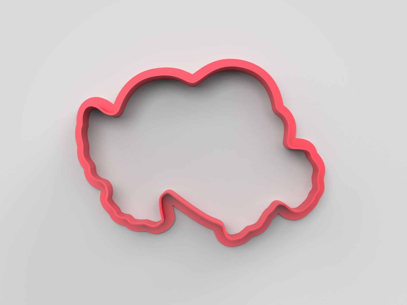 Cookie cutter and stamp - Doves and heart 3D print model_4