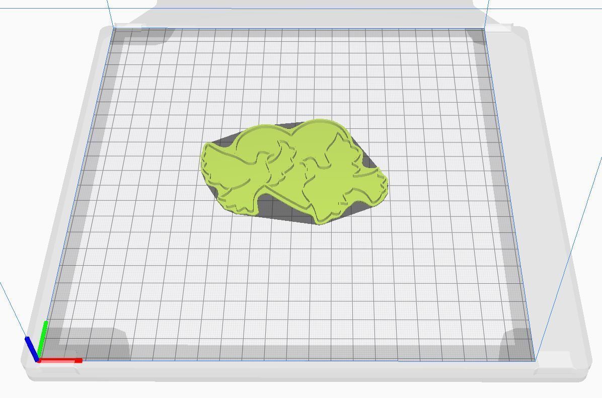 Cookie cutter and stamp - Doves and heart 3D print model_8