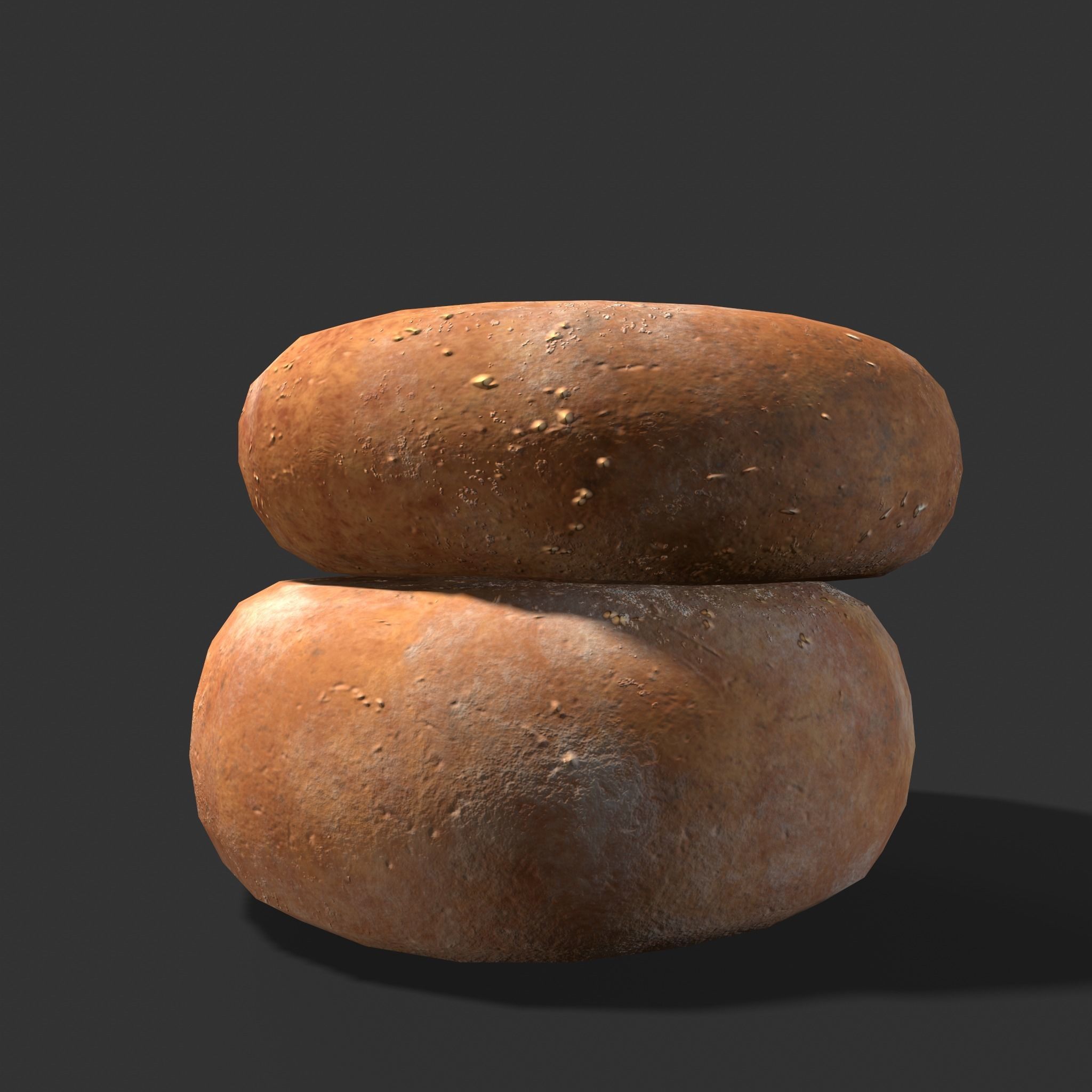 Medieval Cheese Wheels Low-poly 3D model_9