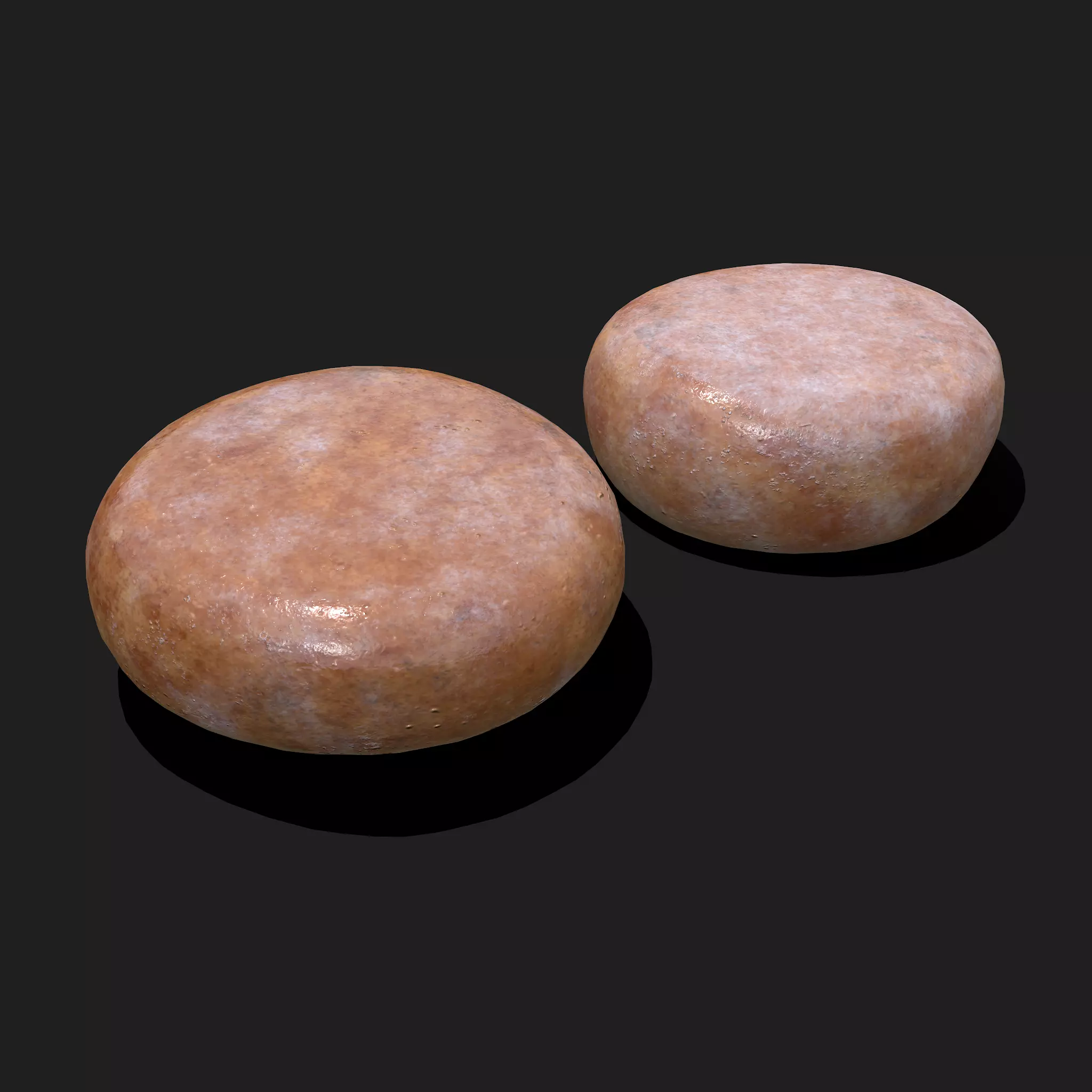 Medieval Cheese Wheels Low-poly 3D model_0