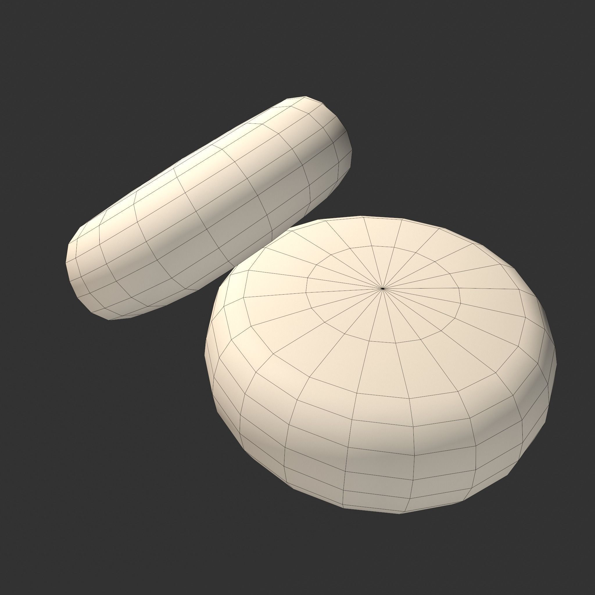 Medieval Cheese Wheels Low-poly 3D model_27