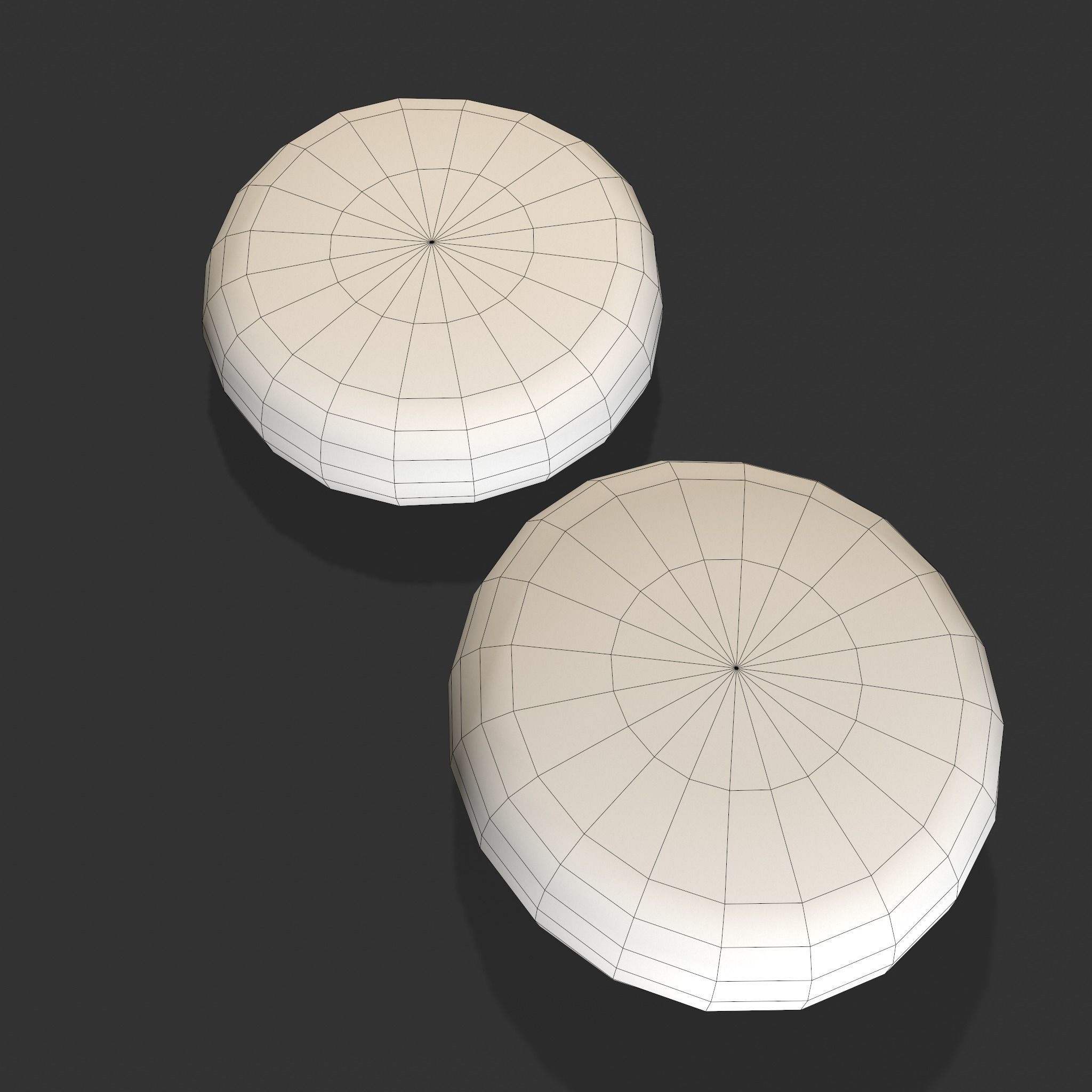 Medieval Cheese Wheels Low-poly 3D model_29