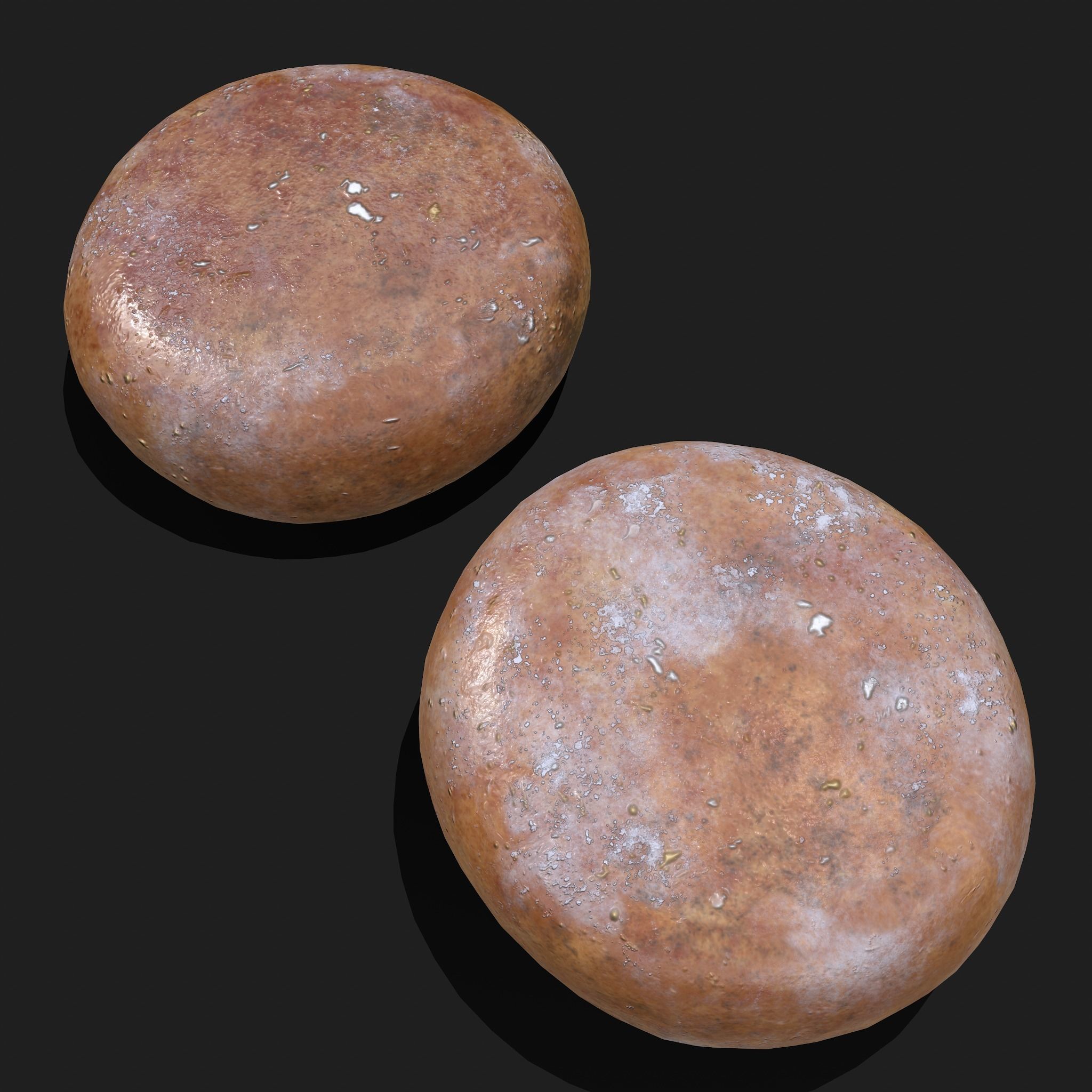 Medieval Cheese Wheels Low-poly 3D model_3