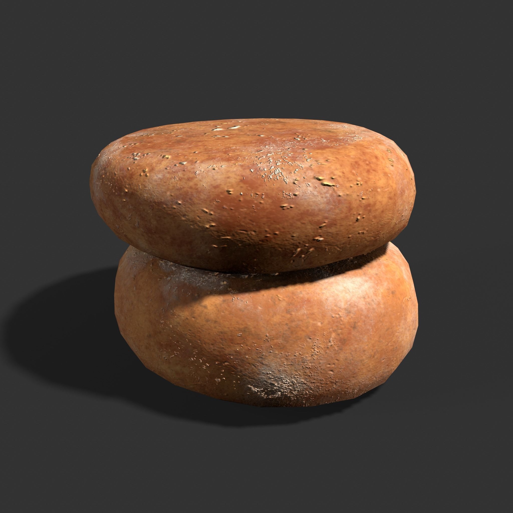 Medieval Cheese Wheels Low-poly 3D model_19