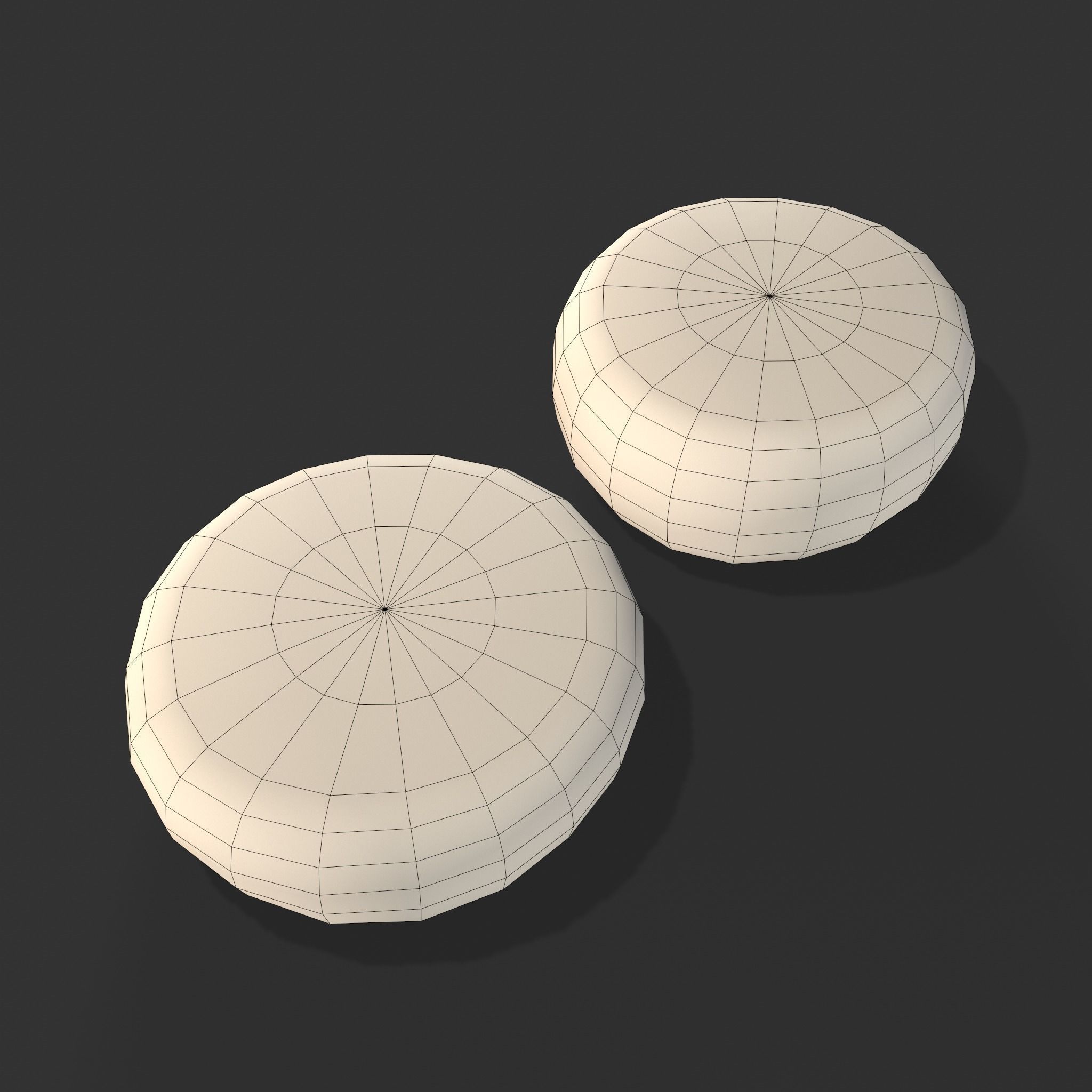 Medieval Cheese Wheels Low-poly 3D model_25