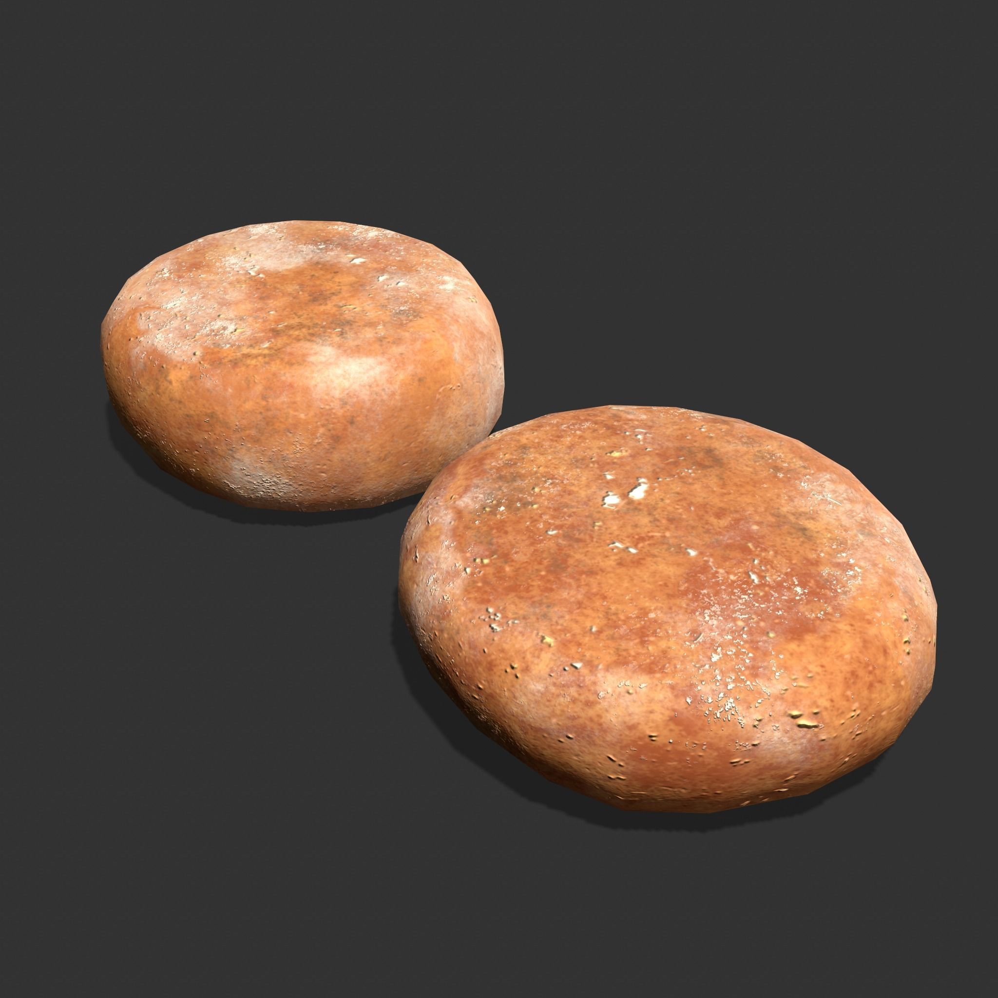 Medieval Cheese Wheels Low-poly 3D model_8