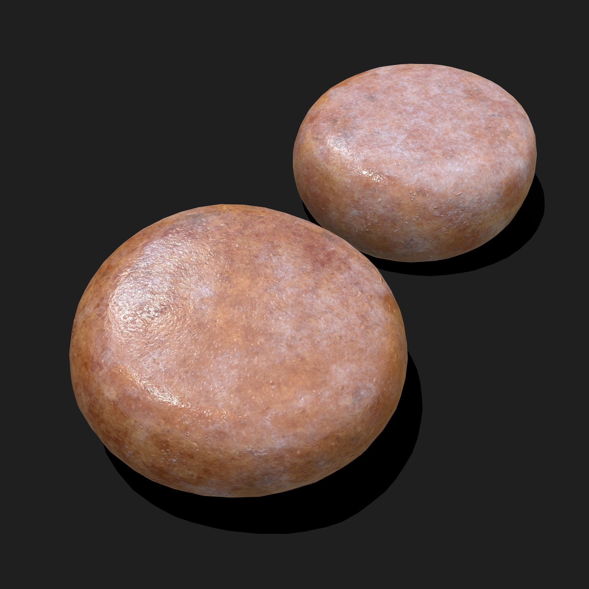 Medieval Cheese Wheels Low-poly 3D model_4