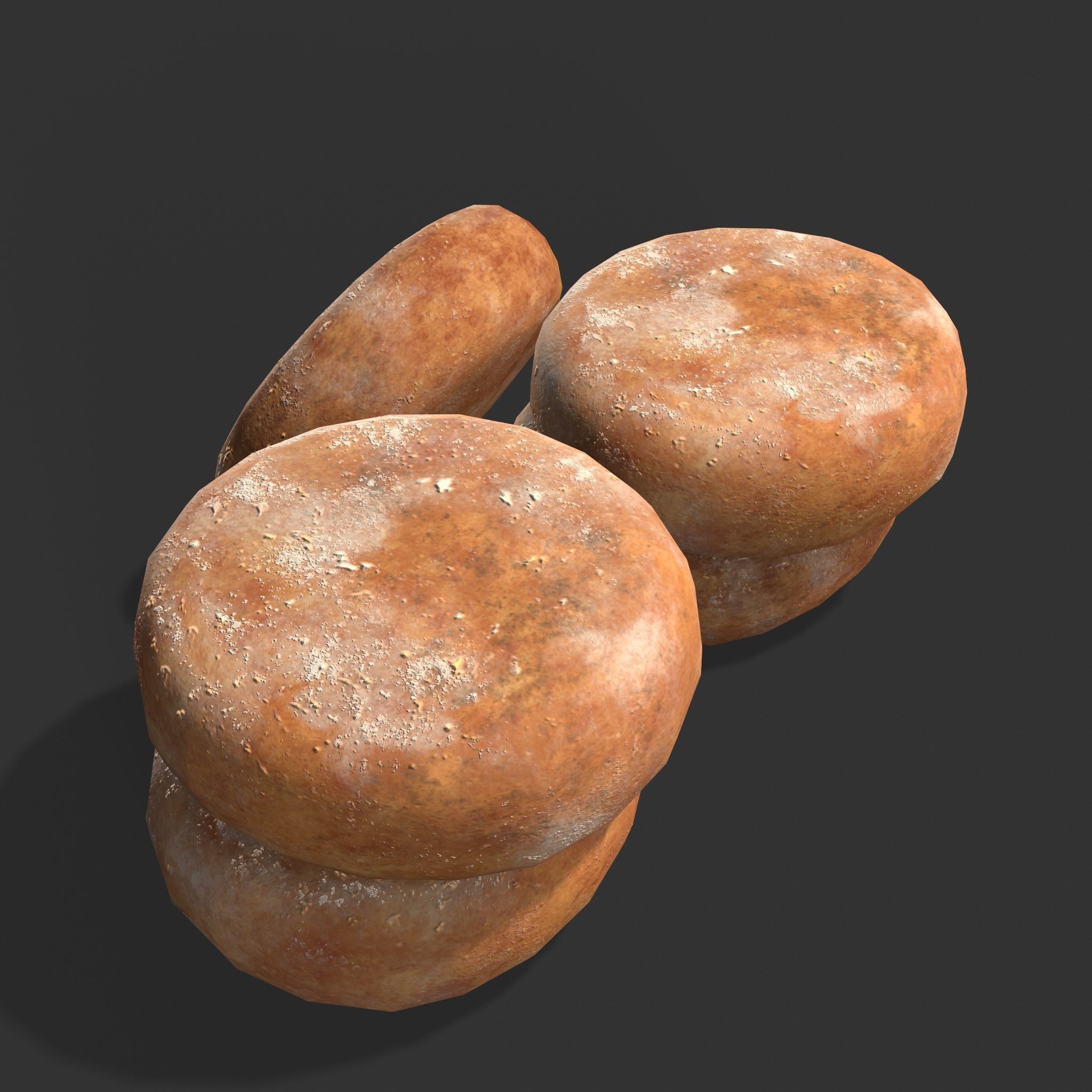 Medieval Cheese Wheels Low-poly 3D model_14