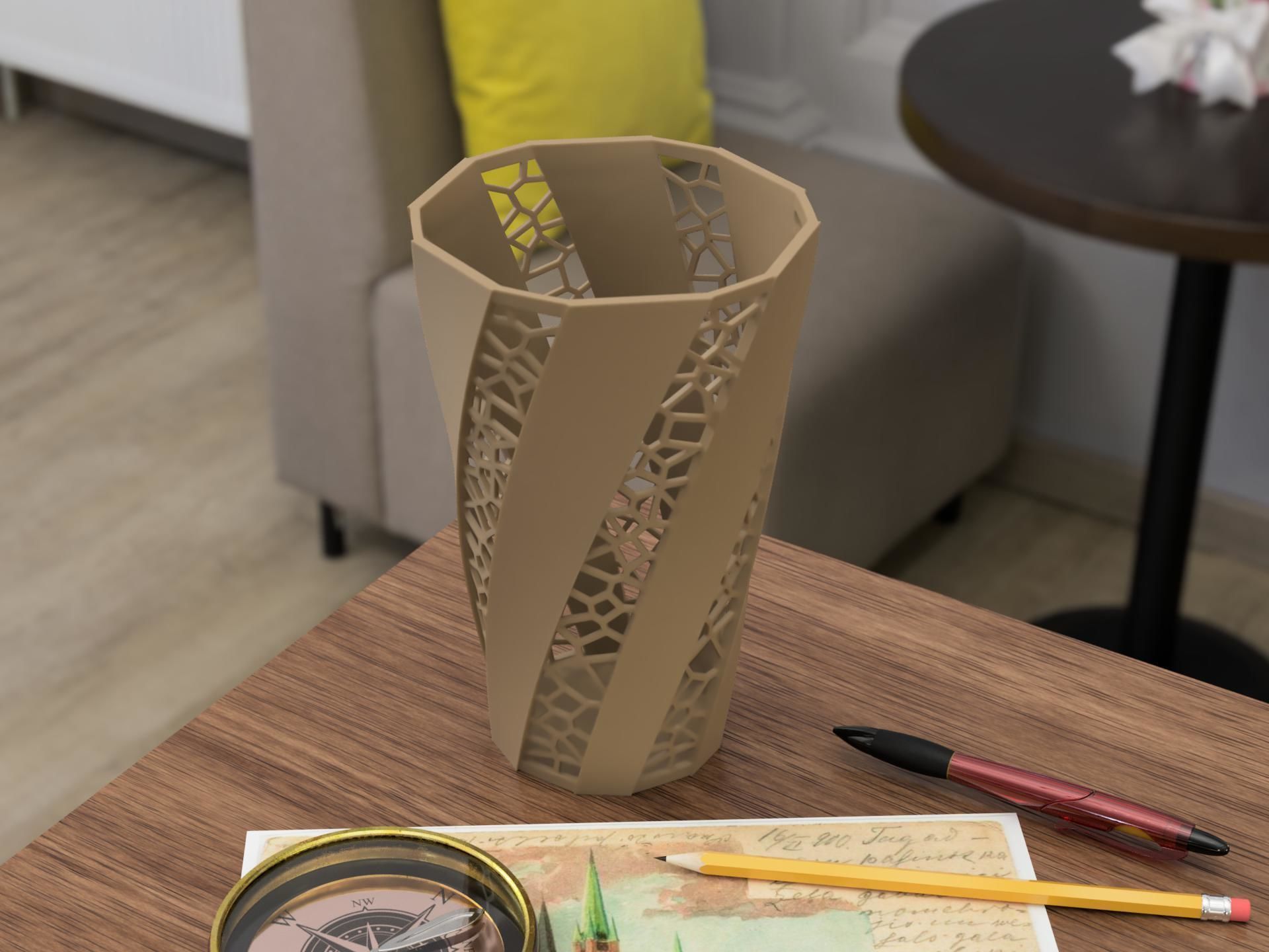 Flower vase 09 3D print model_1