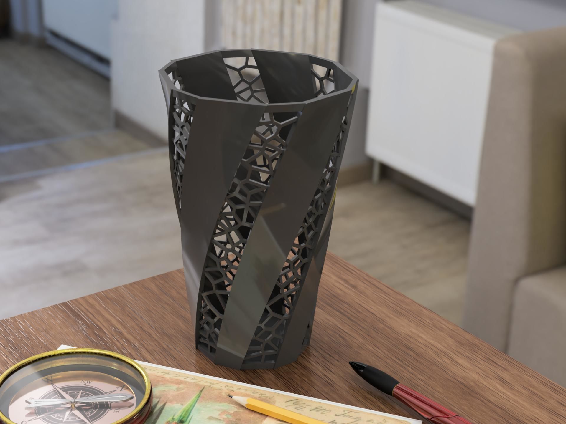 Flower vase 09 3D print model_3