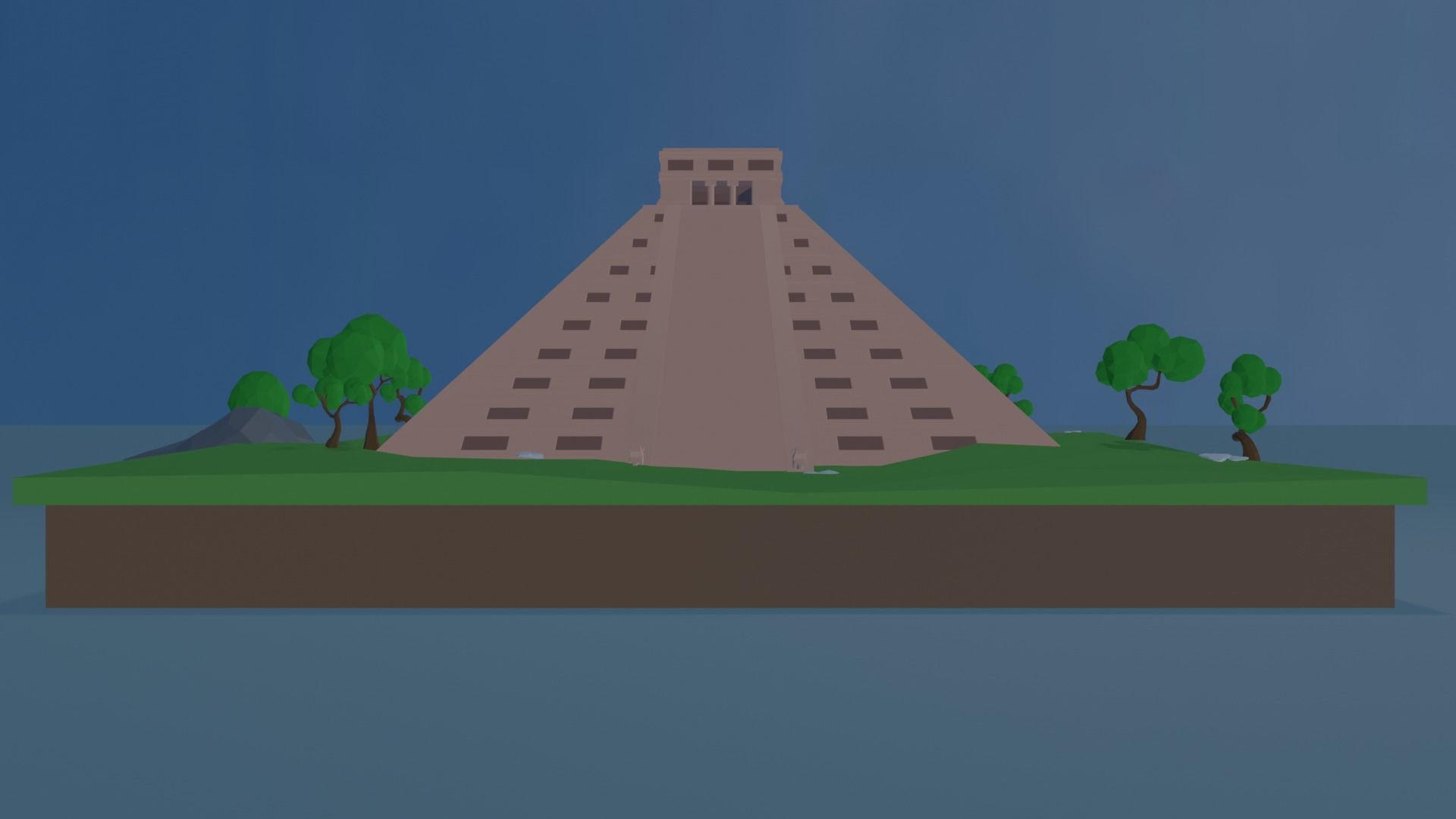 Chichen Itza  Low-poly 3D model_6