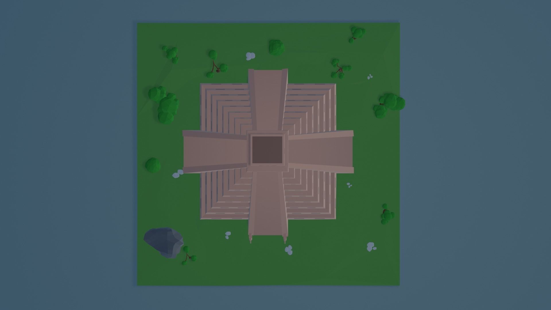 Chichen Itza  Low-poly 3D model_4