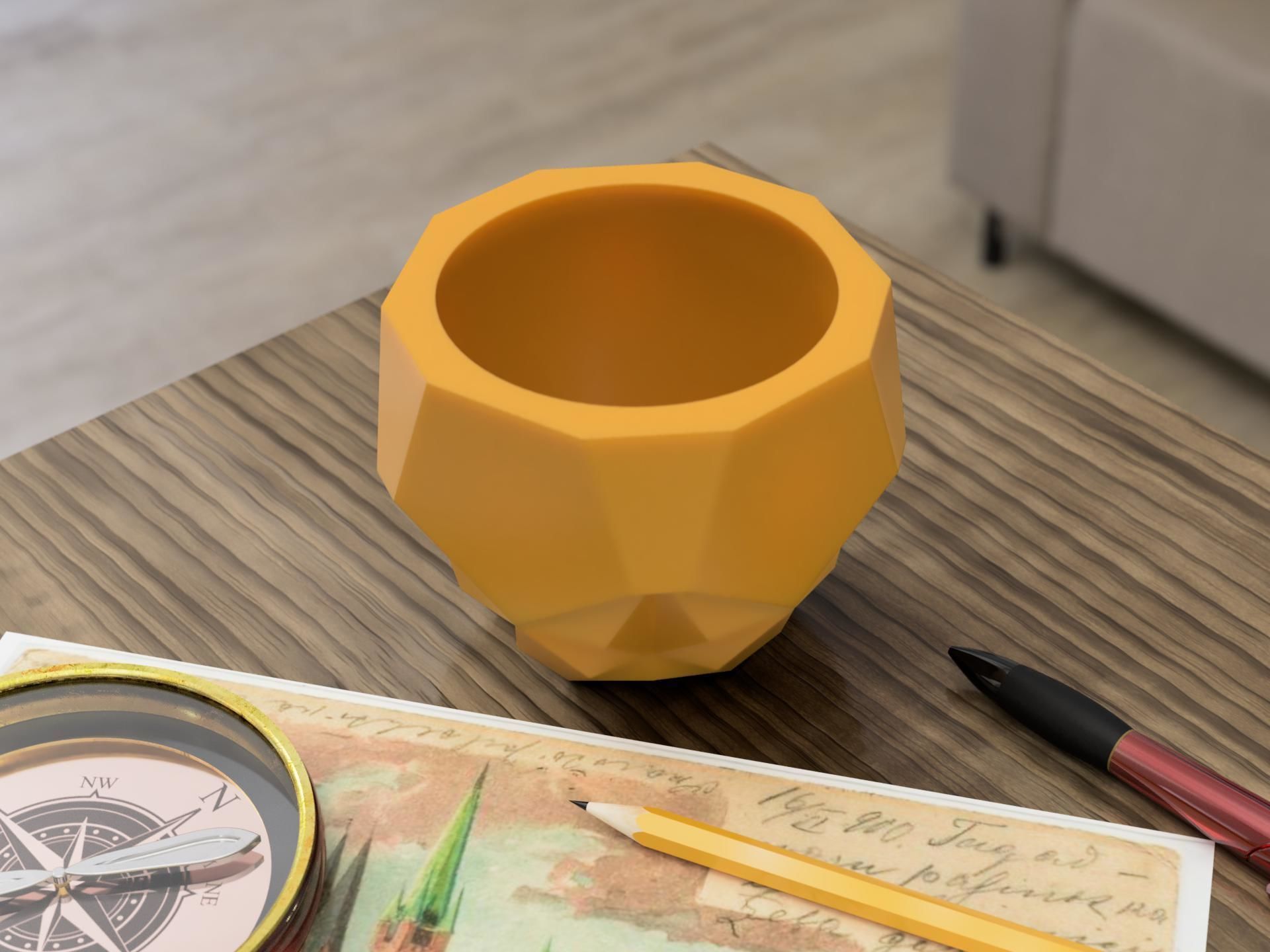 Flower vase 13 pot 3D print model_4