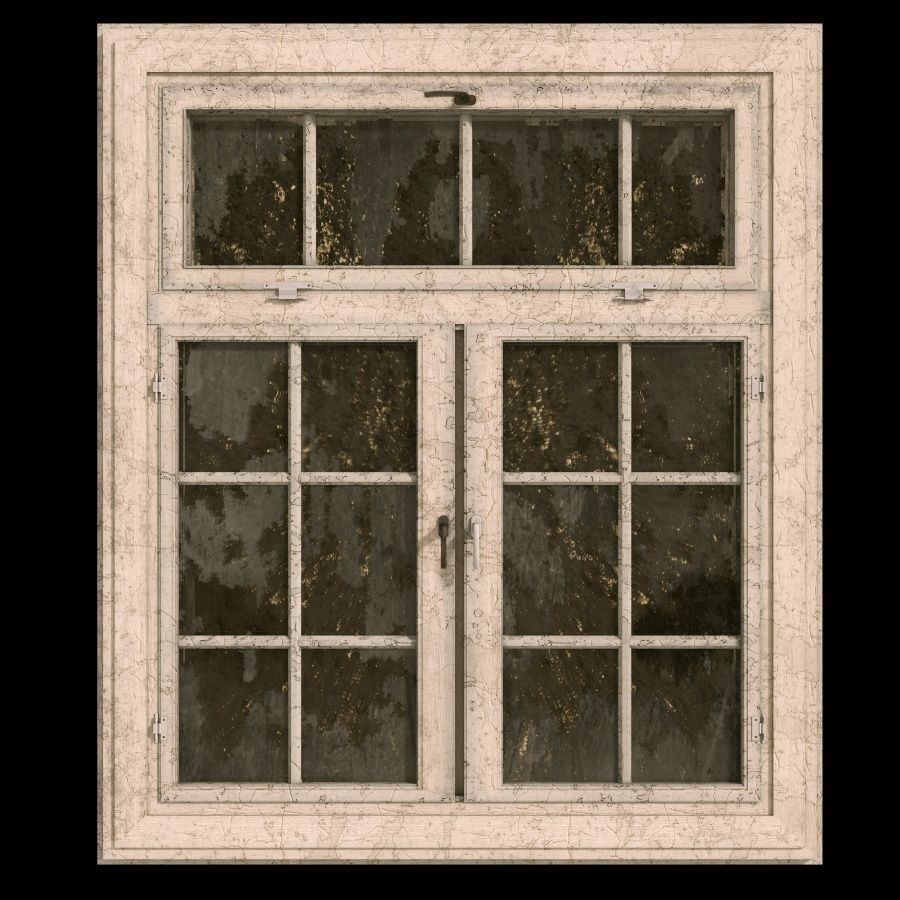 Old dirty window 3D model_6