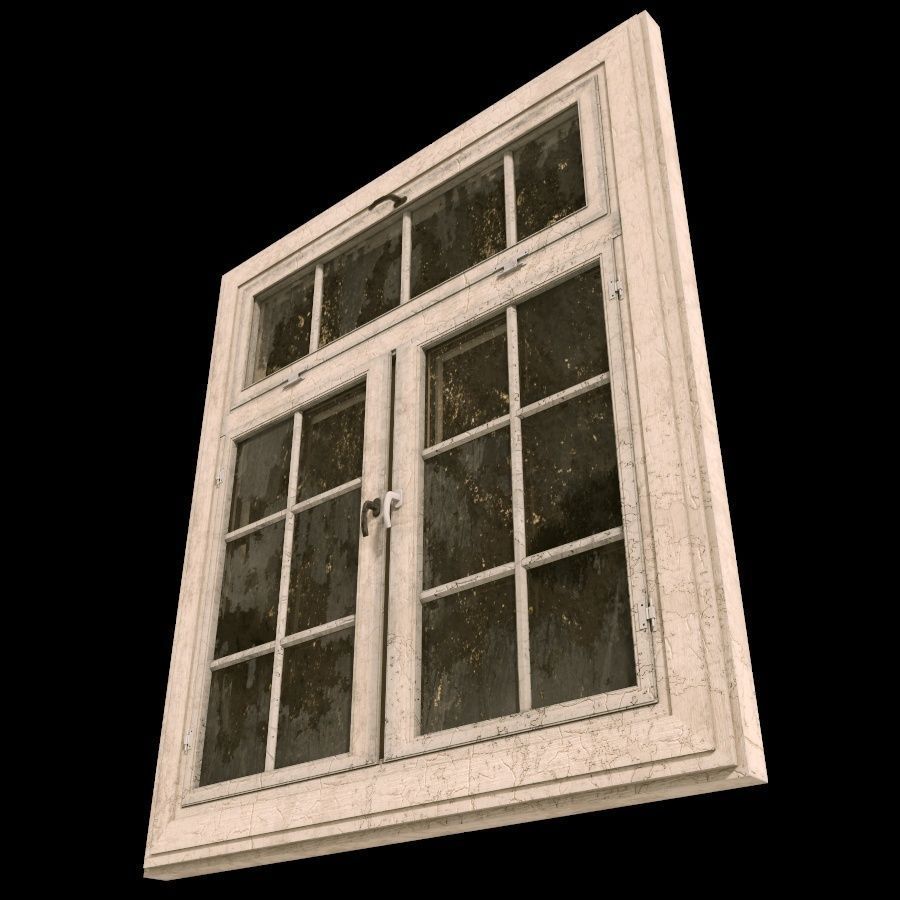Old dirty window 3D model_5
