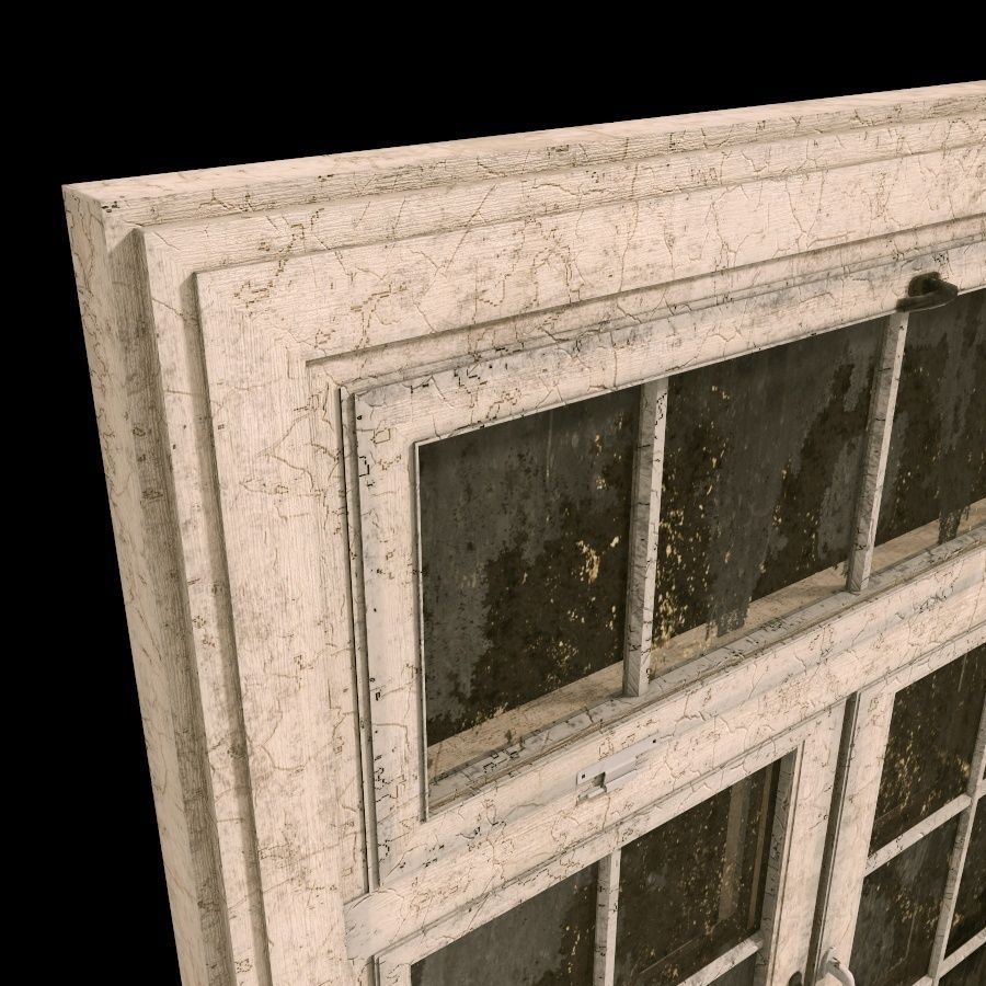 Old dirty window 3D model_7