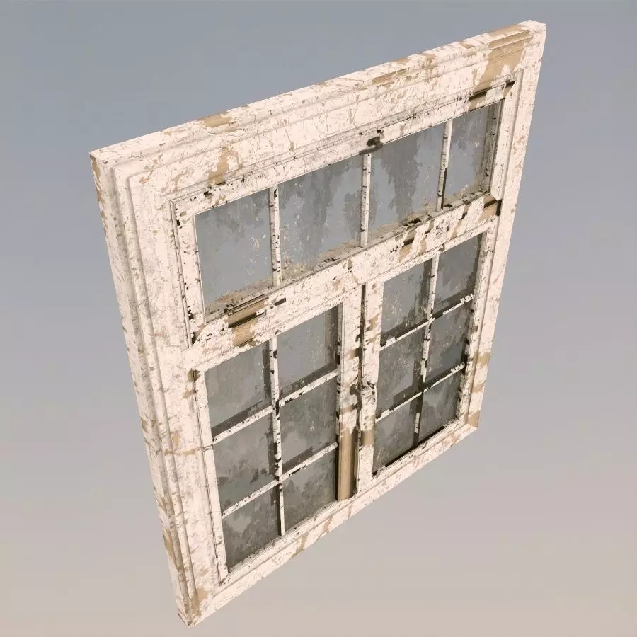 Old dirty window 3D model_0