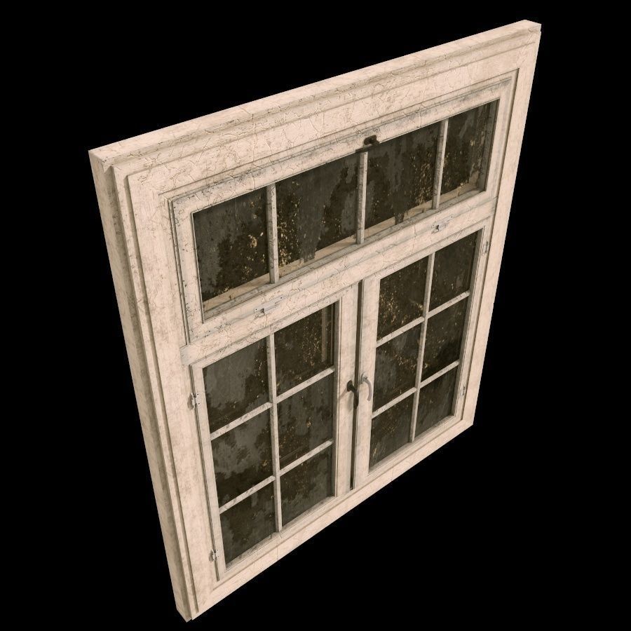 Old dirty window 3D model_4