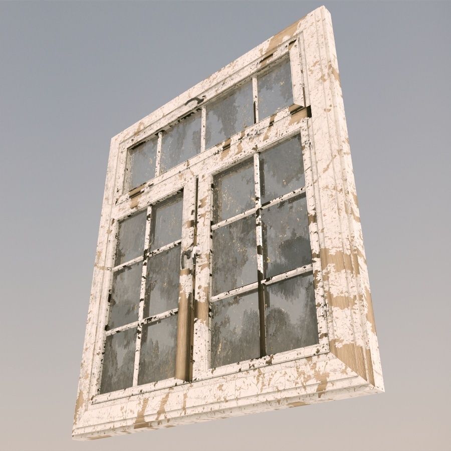 Old dirty window 3D model_1